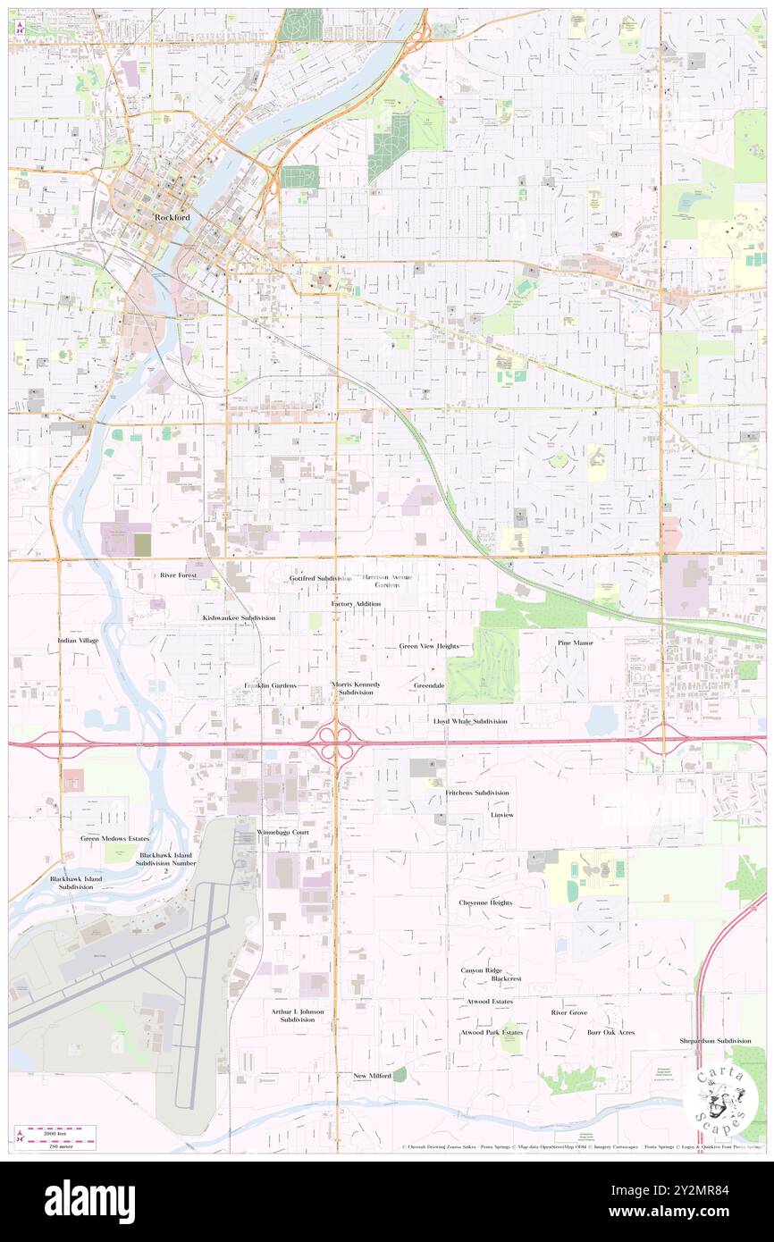 Harrison Avenue Gardens, Winnebago County, Stati Uniti, Illinois, N 42 14' 8'', S 89 3' 55'', mappa, Cartascapes Map pubblicata nel 2024. Esplora Cartascapes, una mappa che rivela i diversi paesaggi, culture ed ecosistemi della Terra. Viaggia attraverso il tempo e lo spazio, scoprendo l'interconnessione del passato, del presente e del futuro del nostro pianeta. Foto Stock