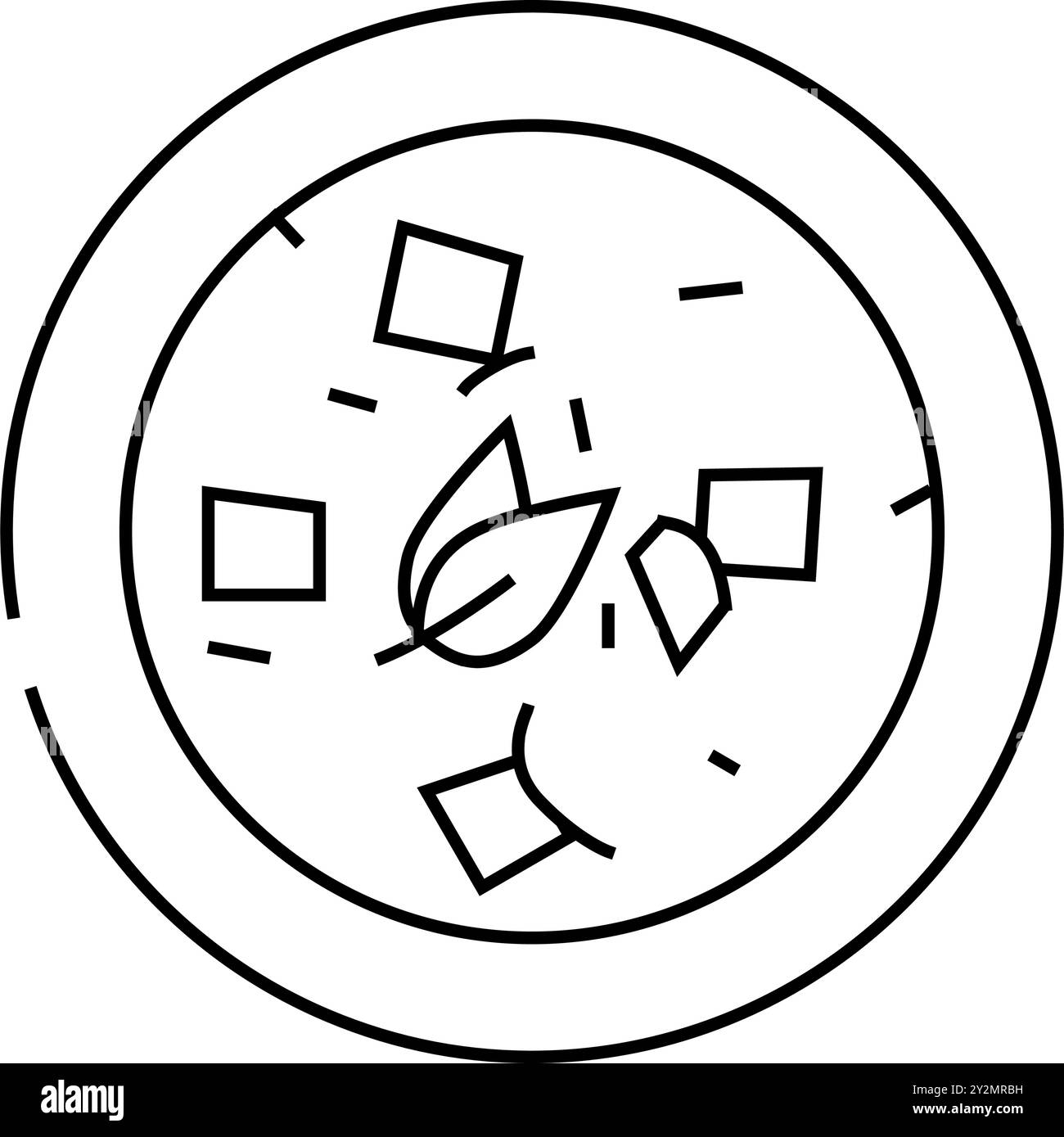 illustrazione vettoriale dell'icona della linea di cucina tailandese al curry verde Illustrazione Vettoriale