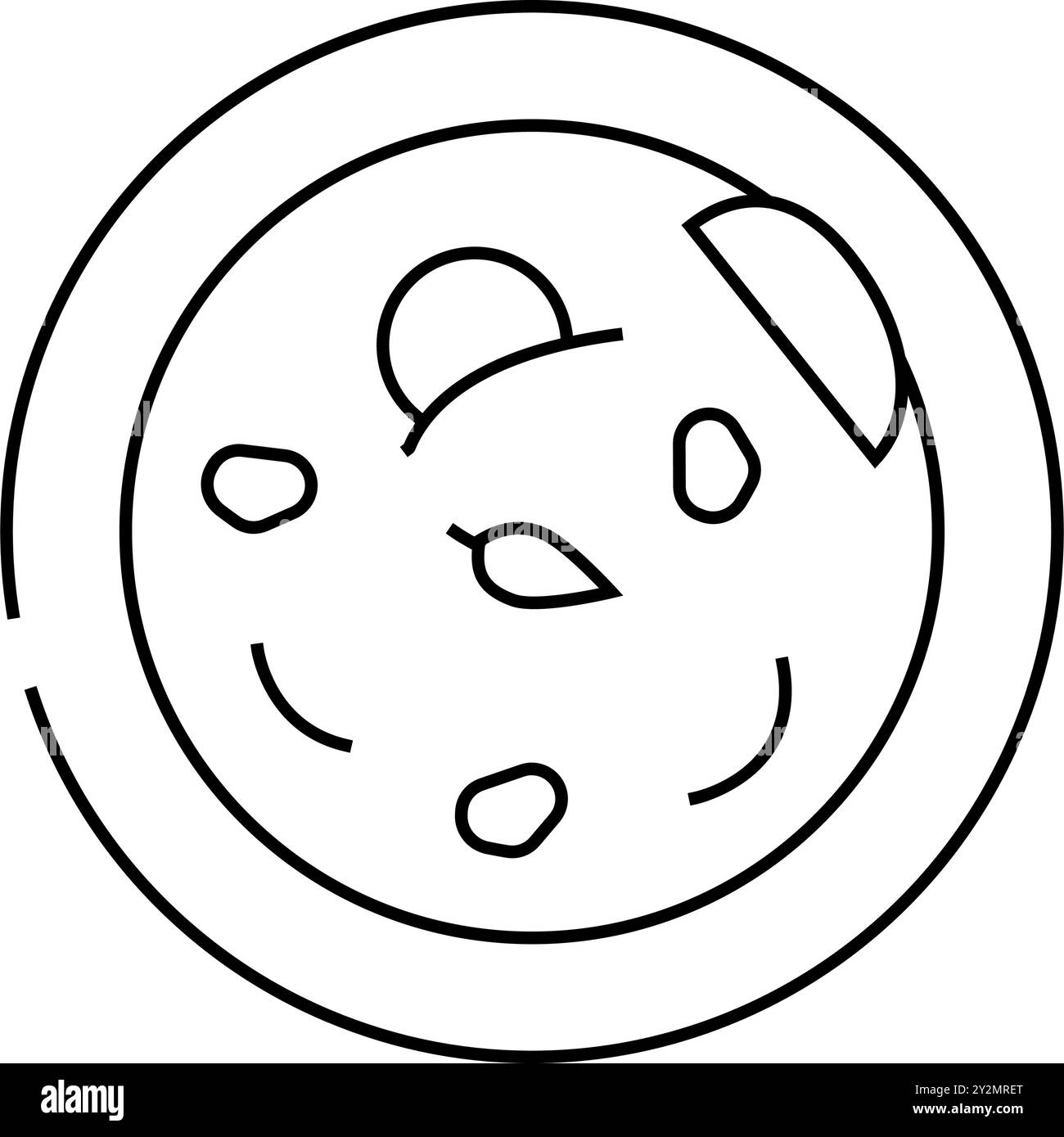 illustrazione vettoriale dell'icona della linea della cucina tailandese della zuppa di cocco Illustrazione Vettoriale