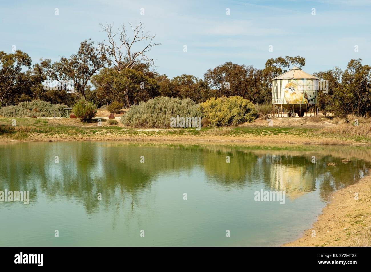 Cronomby Tanks, Woomelang, Victoria, Australia Foto Stock