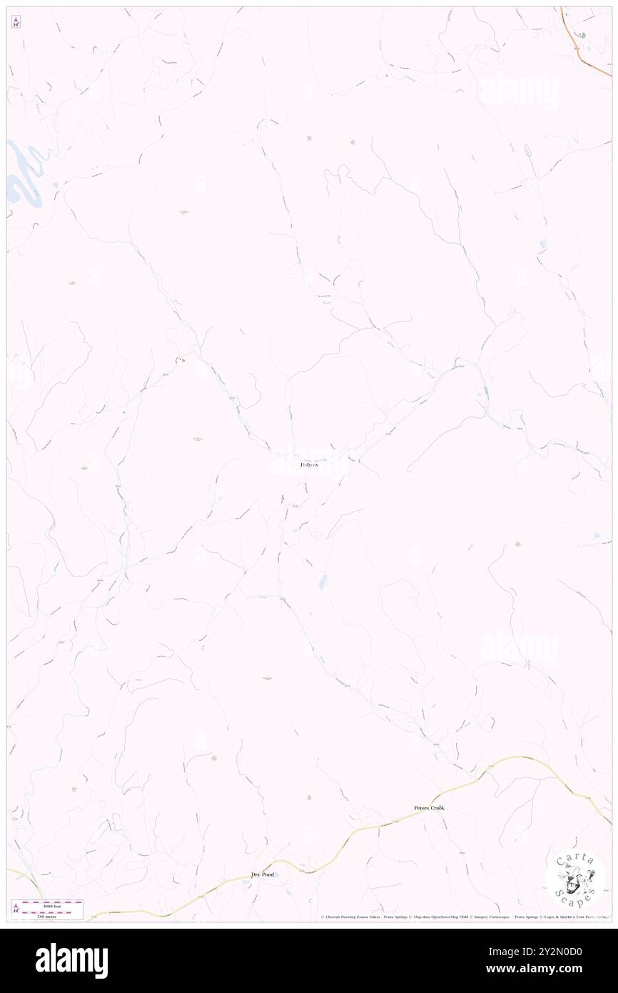 Dobyns, Patrick County, Stati Uniti, Stati Uniti, Virginia, N 36 38' 17'', S 80 20' 12'', MAP, Cartascapes Map pubblicata nel 2024. Esplora Cartascapes, una mappa che rivela i diversi paesaggi, culture ed ecosistemi della Terra. Viaggia attraverso il tempo e lo spazio, scoprendo l'interconnessione del passato, del presente e del futuro del nostro pianeta. Foto Stock