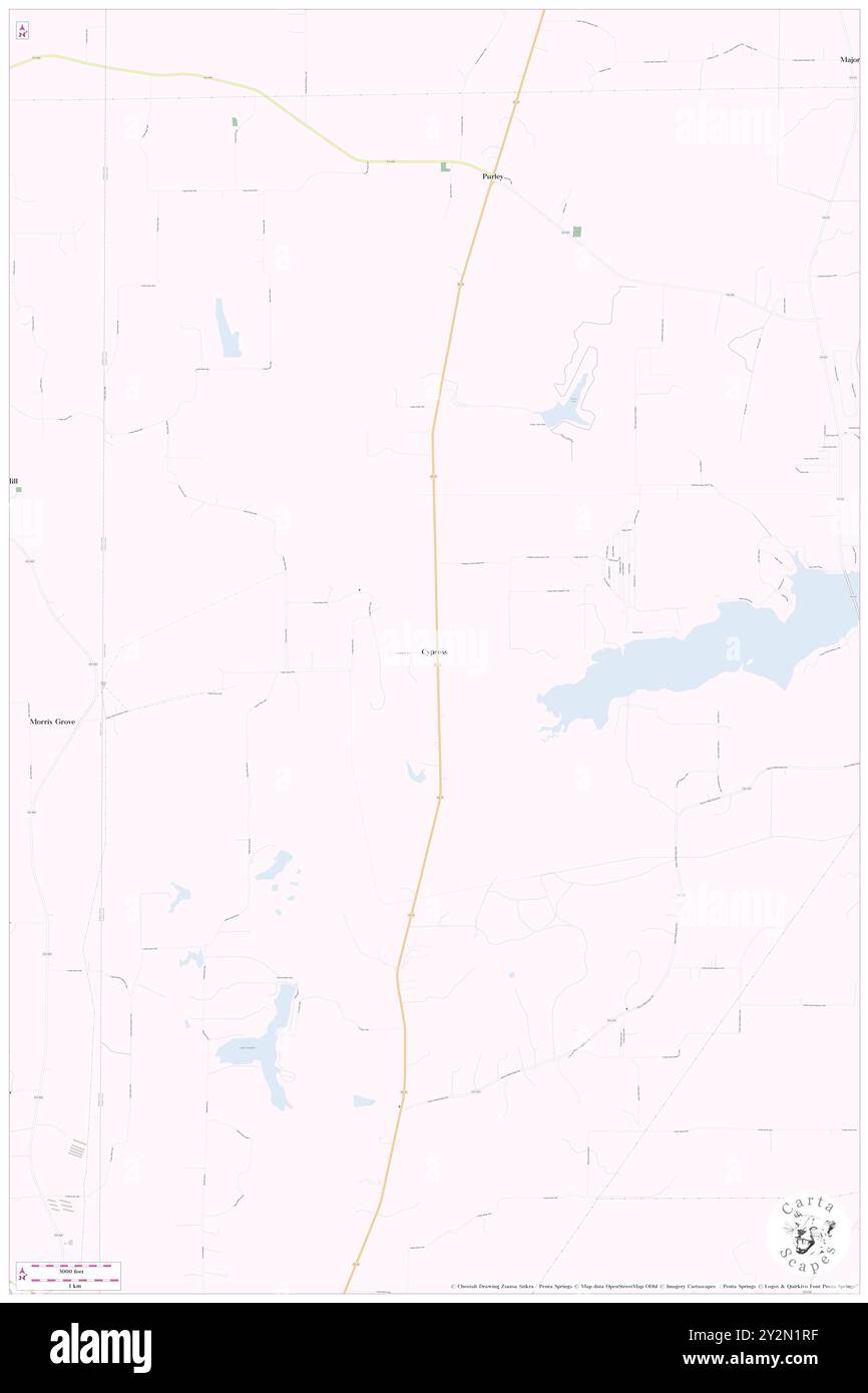 Cypress, Franklin County, Stati Uniti, Stati Uniti, Texas, N 33 2' 38'', S 95 16' 8'', MAP, Cartascapes Map pubblicata nel 2024. Esplora Cartascapes, una mappa che rivela i diversi paesaggi, culture ed ecosistemi della Terra. Viaggia attraverso il tempo e lo spazio, scoprendo l'interconnessione del passato, del presente e del futuro del nostro pianeta. Foto Stock