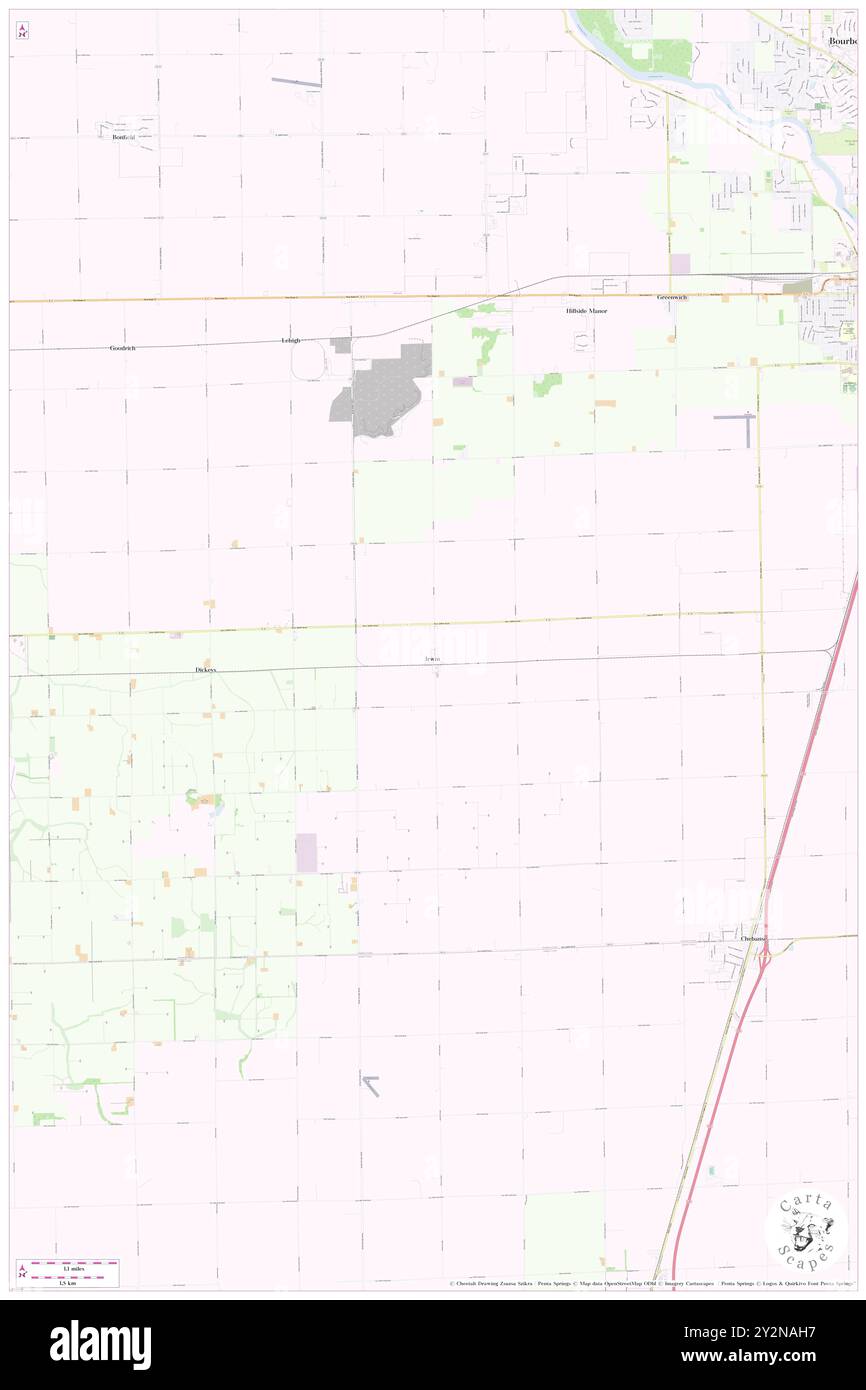 Irwin, Kankakee County, Stati Uniti, Illinois, N 41 3' 8'', S 87 59' 2'', MAP, Cartascapes Map pubblicata nel 2024. Esplora Cartascapes, una mappa che rivela i diversi paesaggi, culture ed ecosistemi della Terra. Viaggia attraverso il tempo e lo spazio, scoprendo l'interconnessione del passato, del presente e del futuro del nostro pianeta. Foto Stock