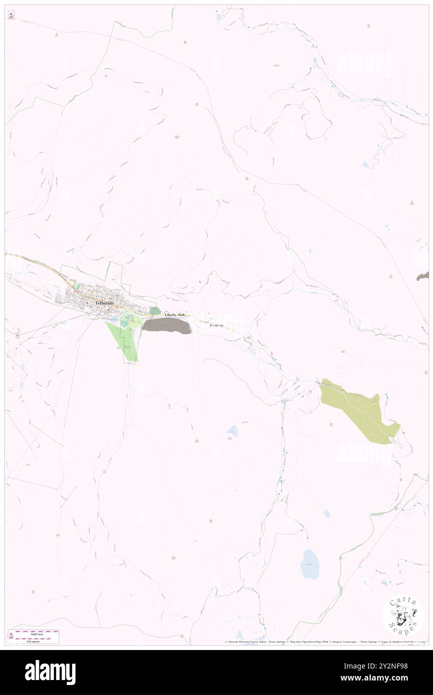 Pandora, San Miguel County, Stati Uniti, Stati Uniti, Colorado, N 37 55' 59'', S 107 47' 8'', MAP, Cartascapes Map pubblicata nel 2024. Esplora Cartascapes, una mappa che rivela i diversi paesaggi, culture ed ecosistemi della Terra. Viaggia attraverso il tempo e lo spazio, scoprendo l'interconnessione del passato, del presente e del futuro del nostro pianeta. Foto Stock