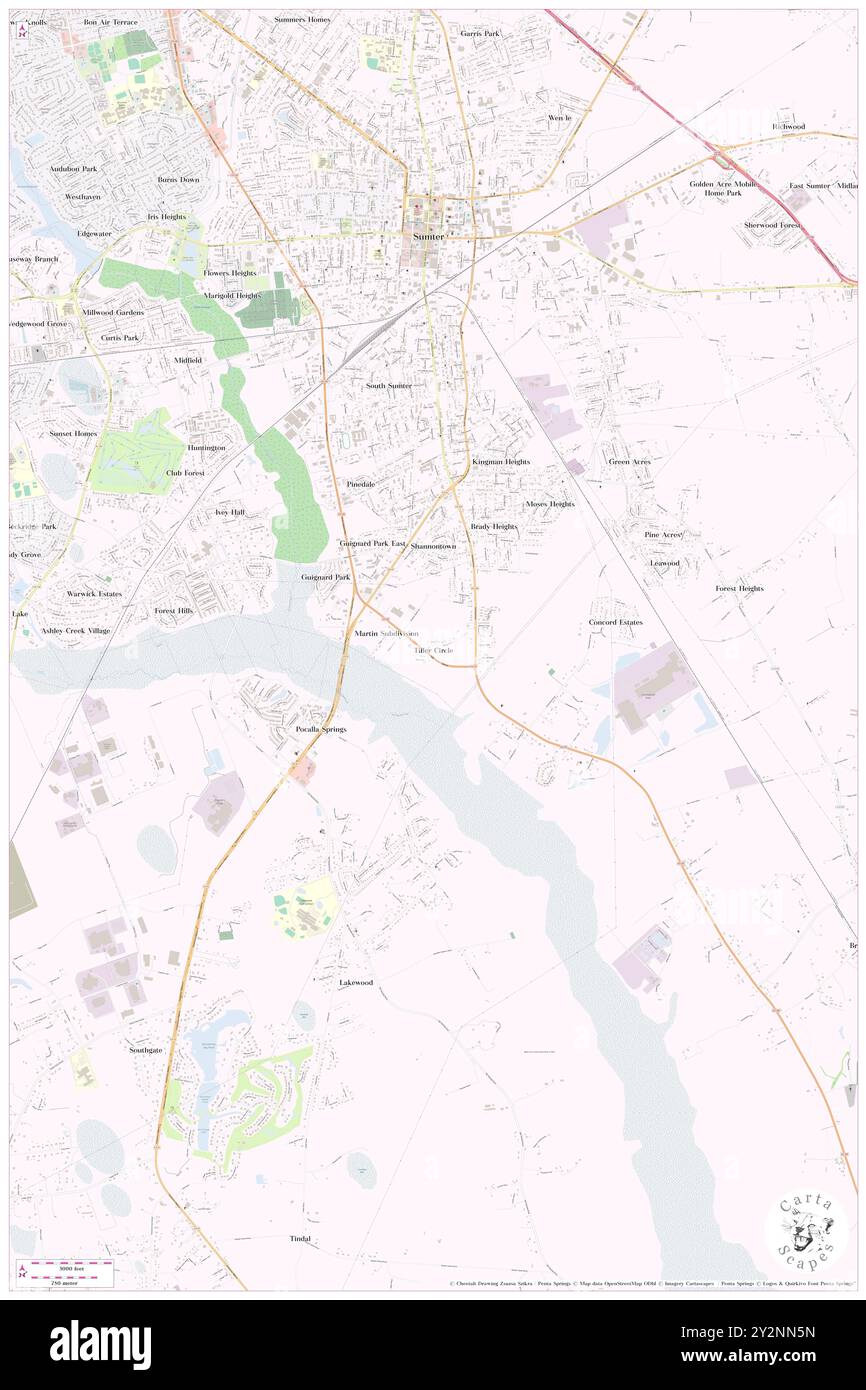 Tiller Circle, Sumter County, Stati Uniti, Carolina del Sud, N 33 52' 46'', S 80 20' 27'', MAP, Cartascapes Map pubblicata nel 2024. Esplora Cartascapes, una mappa che rivela i diversi paesaggi, culture ed ecosistemi della Terra. Viaggia attraverso il tempo e lo spazio, scoprendo l'interconnessione del passato, del presente e del futuro del nostro pianeta. Foto Stock