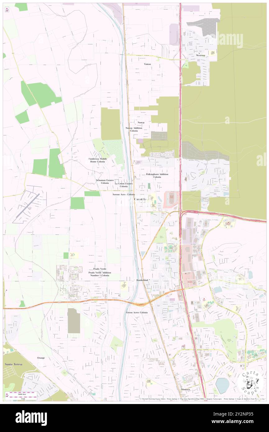 Canutillo, El Paso County, Stati Uniti, Texas, N 31 54' 41'', S 106 36' 0'', MAP, Cartascapes Map pubblicata nel 2024. Esplora Cartascapes, una mappa che rivela i diversi paesaggi, culture ed ecosistemi della Terra. Viaggia attraverso il tempo e lo spazio, scoprendo l'interconnessione del passato, del presente e del futuro del nostro pianeta. Foto Stock