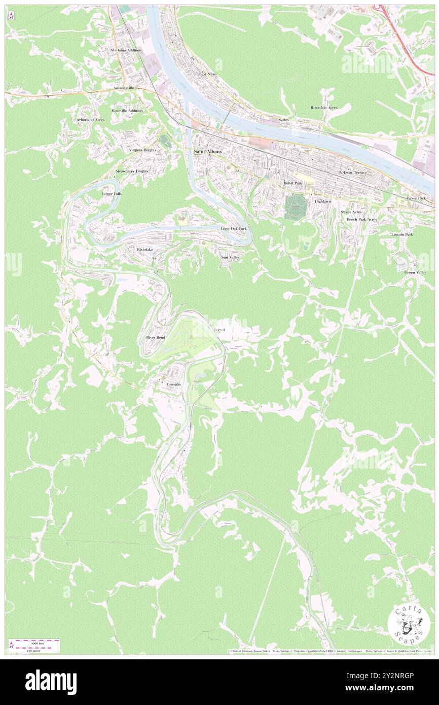 Ferrell, Kanawha County, Stati Uniti, West Virginia, N 38 21' 10'', S 81 50' 0'', MAP, Cartascapes Map pubblicata nel 2024. Esplora Cartascapes, una mappa che rivela i diversi paesaggi, culture ed ecosistemi della Terra. Viaggia attraverso il tempo e lo spazio, scoprendo l'interconnessione del passato, del presente e del futuro del nostro pianeta. Foto Stock