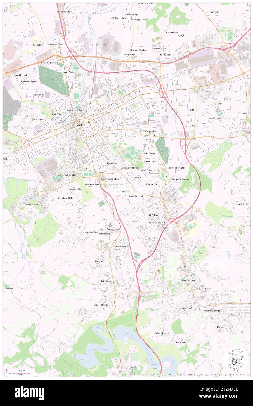 Tri-Hill, Contea di York, Stati Uniti, Pennsylvania, N 39 56' 32'', S 76 42' 30'', MAP, Cartascapes Map pubblicata nel 2024. Esplora Cartascapes, una mappa che rivela i diversi paesaggi, culture ed ecosistemi della Terra. Viaggia attraverso il tempo e lo spazio, scoprendo l'interconnessione del passato, del presente e del futuro del nostro pianeta. Foto Stock