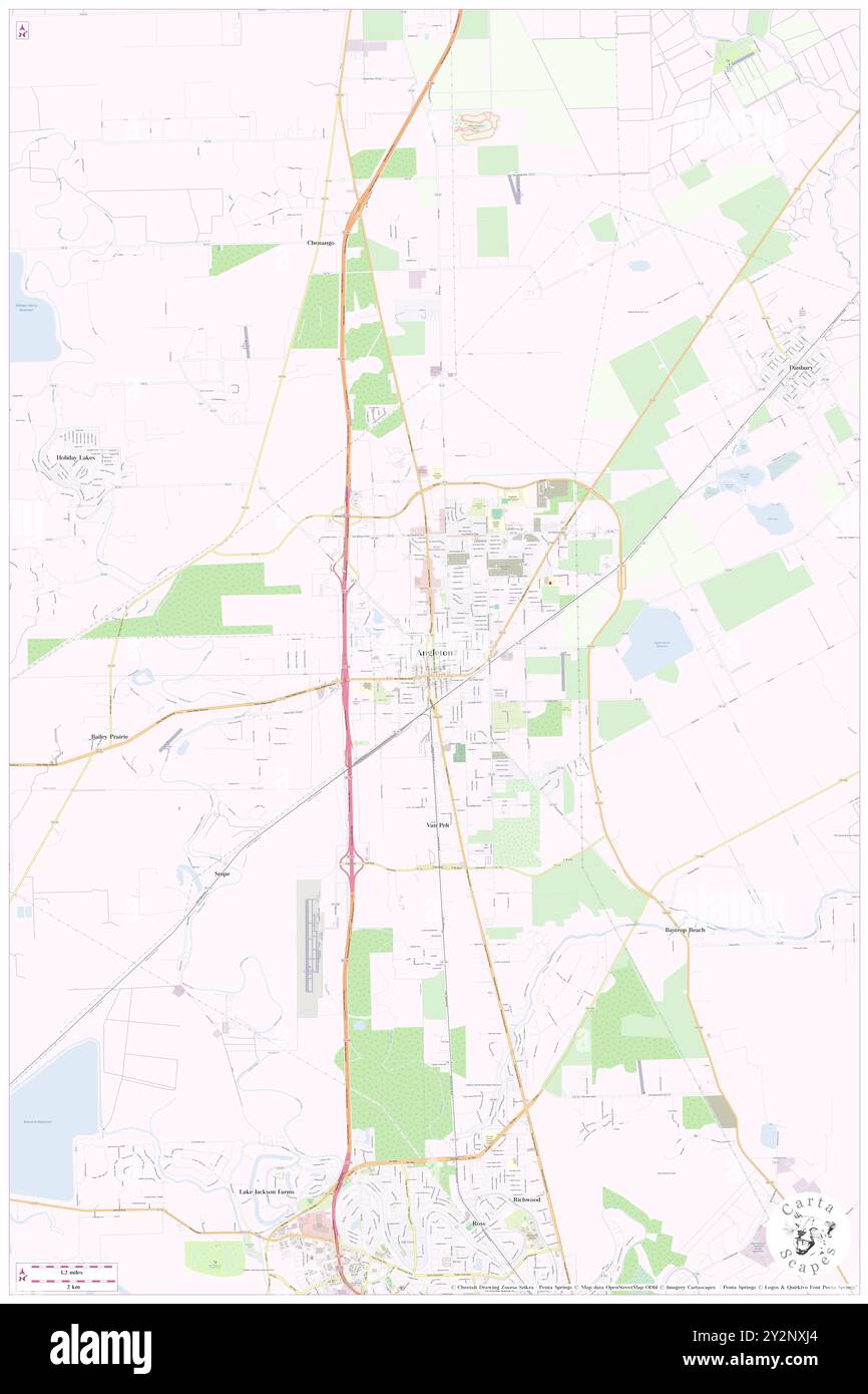 Angleton, Brazoria County, Stati Uniti, Stati Uniti, Texas, N 29 10' 9'', S 95 25' 54''', MAP, Cartascapes Map pubblicata nel 2024. Esplora Cartascapes, una mappa che rivela i diversi paesaggi, culture ed ecosistemi della Terra. Viaggia attraverso il tempo e lo spazio, scoprendo l'interconnessione del passato, del presente e del futuro del nostro pianeta. Foto Stock