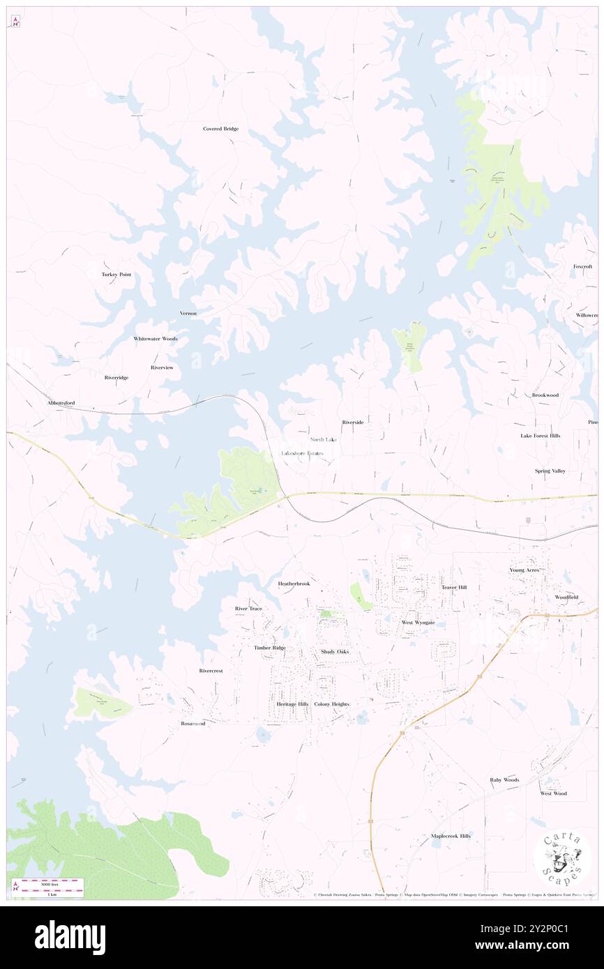 Lakeshore Estates, Troup County, Stati Uniti, Georgia, N 33 2' 24'', S 85 8' 18'', MAP, Cartascapes Map pubblicata nel 2024. Esplora Cartascapes, una mappa che rivela i diversi paesaggi, culture ed ecosistemi della Terra. Viaggia attraverso il tempo e lo spazio, scoprendo l'interconnessione del passato, del presente e del futuro del nostro pianeta. Foto Stock