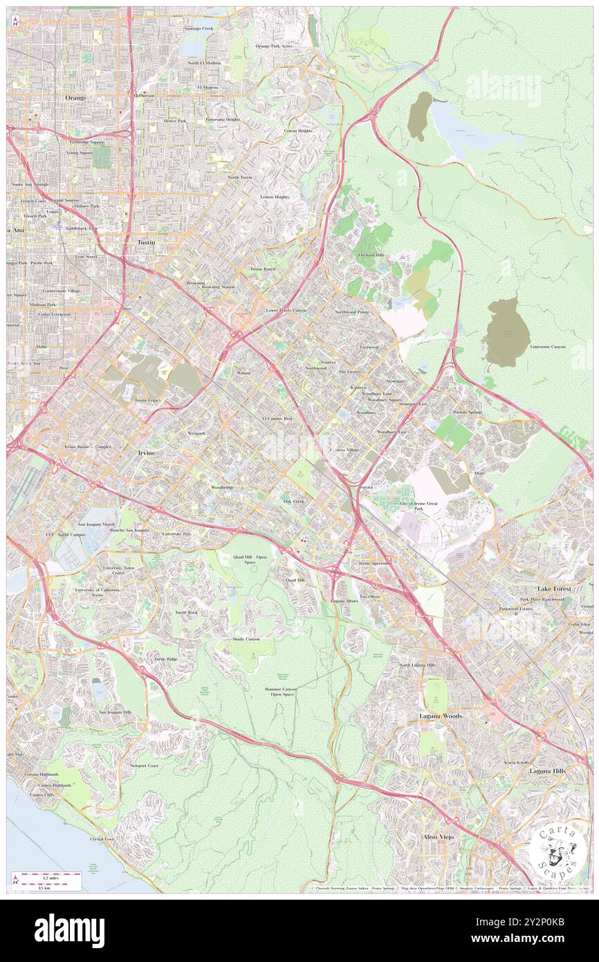 Irvine, Orange County, Stati Uniti, Stati Uniti, California, N 33 40' 10'', S 117 49' 23'', MAP, Cartascapes Map pubblicata nel 2024. Esplora Cartascapes, una mappa che rivela i diversi paesaggi, culture ed ecosistemi della Terra. Viaggia attraverso il tempo e lo spazio, scoprendo l'interconnessione del passato, del presente e del futuro del nostro pianeta. Foto Stock