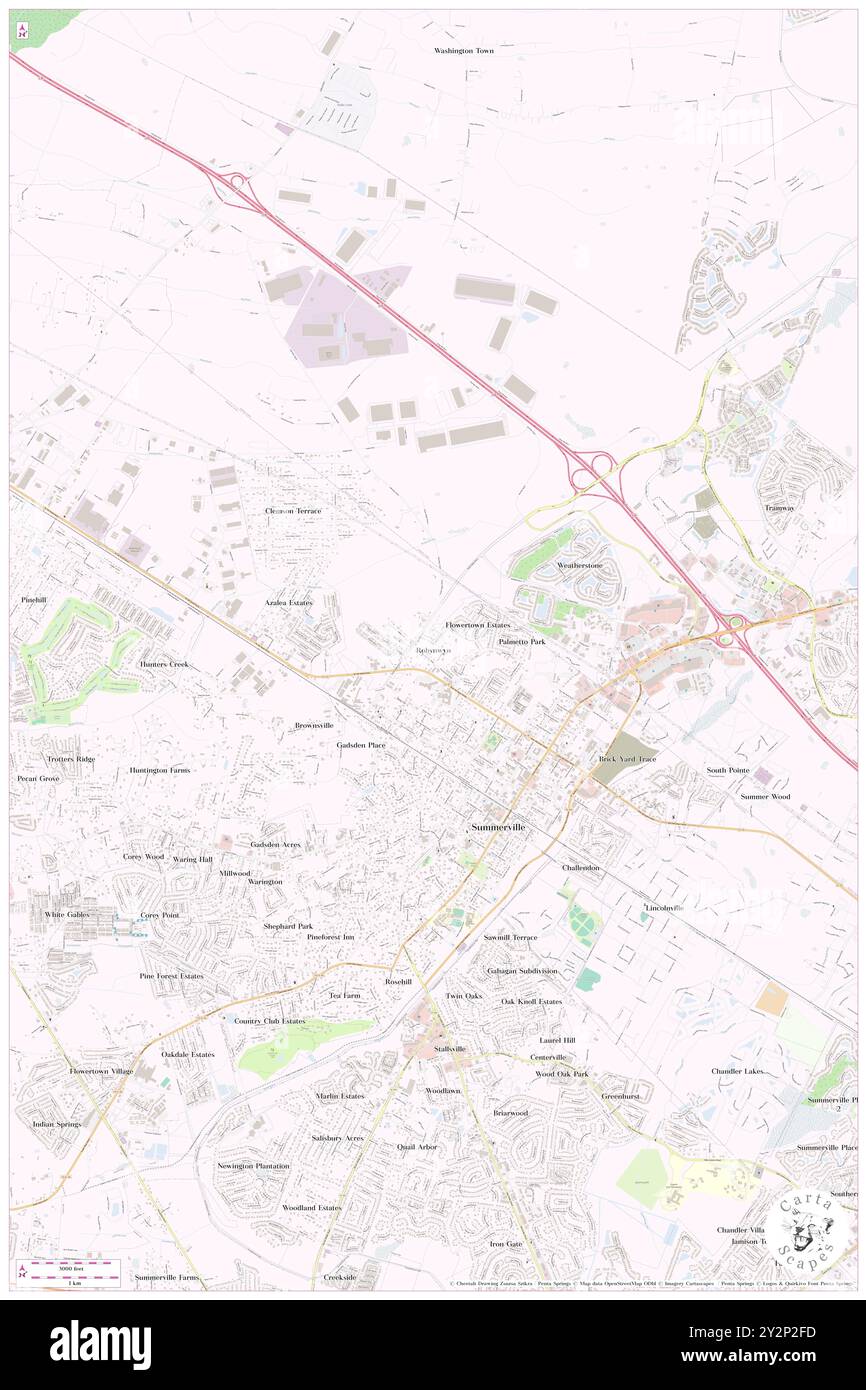 Robynwyn, contea di Dorchester, Stati Uniti, Carolina del Sud, N 33 2' 10'', S 80 11' 2'', MAP, Cartascapes Map pubblicata nel 2024. Esplora Cartascapes, una mappa che rivela i diversi paesaggi, culture ed ecosistemi della Terra. Viaggia attraverso il tempo e lo spazio, scoprendo l'interconnessione del passato, del presente e del futuro del nostro pianeta. Foto Stock