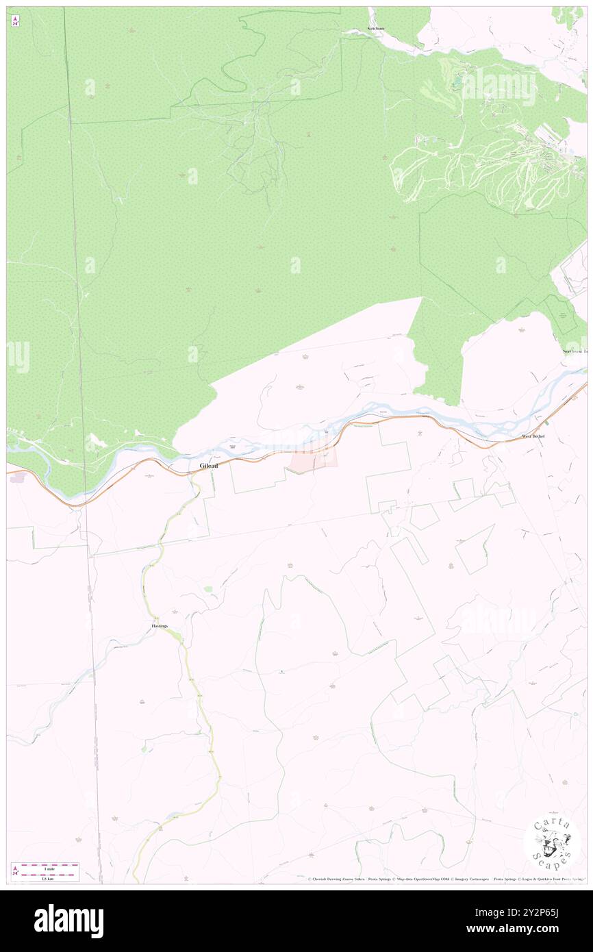 Gilead, Oxford County, Stati Uniti, Maine, N 44 23' 39'', S 70 58' 22'', MAP, Cartascapes Map pubblicata nel 2024. Esplora Cartascapes, una mappa che rivela i diversi paesaggi, culture ed ecosistemi della Terra. Viaggia attraverso il tempo e lo spazio, scoprendo l'interconnessione del passato, del presente e del futuro del nostro pianeta. Foto Stock