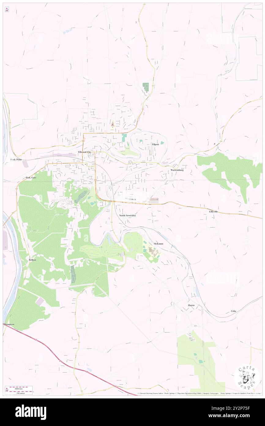 Frisco, Beaver County, Stati Uniti, Stati Uniti, Pennsylvania, N 40 50' 52'', S 80 16' 4'', MAP, Cartascapes Map pubblicata nel 2024. Esplora Cartascapes, una mappa che rivela i diversi paesaggi, culture ed ecosistemi della Terra. Viaggia attraverso il tempo e lo spazio, scoprendo l'interconnessione del passato, del presente e del futuro del nostro pianeta. Foto Stock