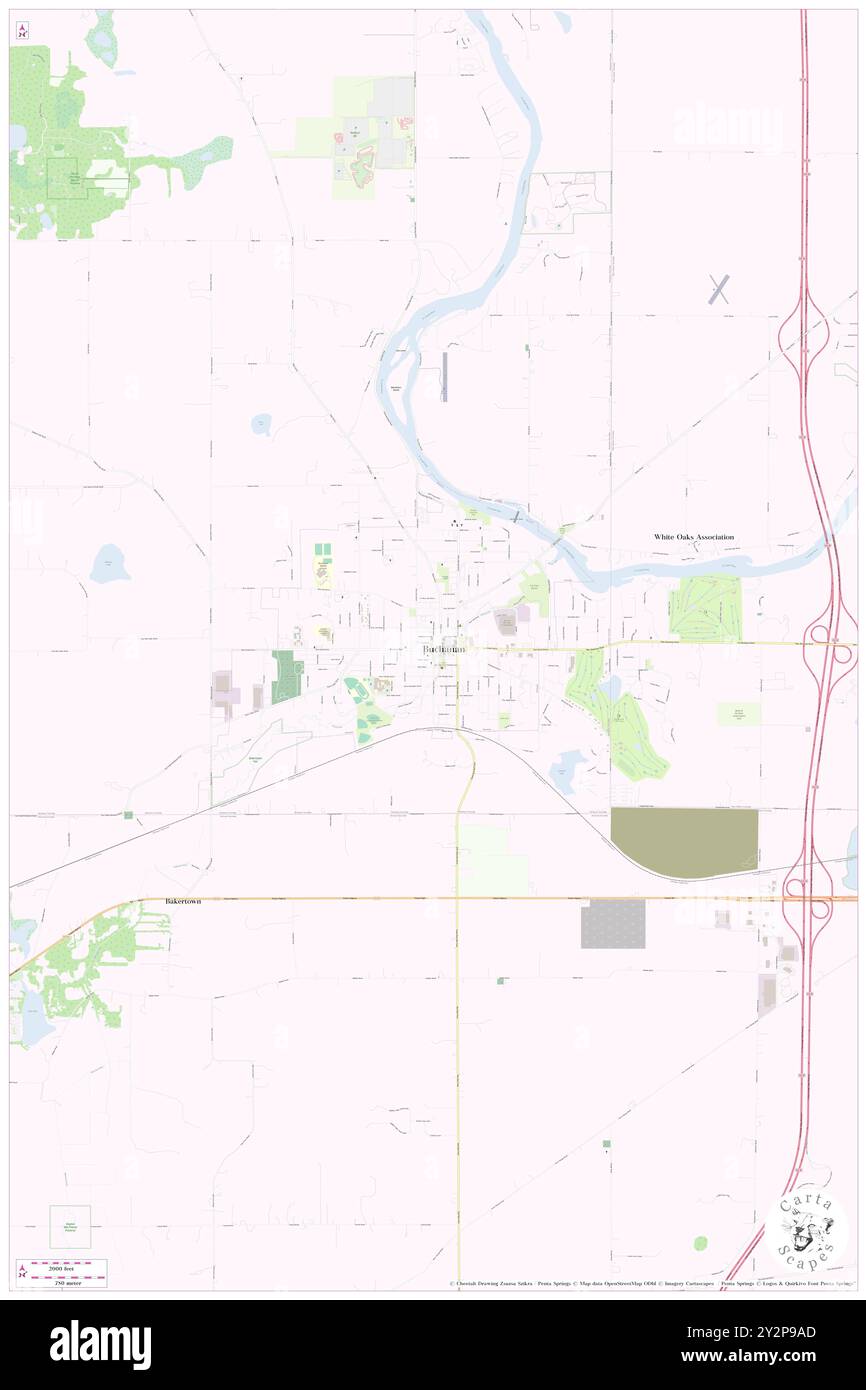 Buchanan, Berrien County, Stati Uniti, Michigan, N 41 49' 38'', S 86 21' 40'', MAP, Cartascapes Map pubblicata nel 2024. Esplora Cartascapes, una mappa che rivela i diversi paesaggi, culture ed ecosistemi della Terra. Viaggia attraverso il tempo e lo spazio, scoprendo l'interconnessione del passato, del presente e del futuro del nostro pianeta. Foto Stock