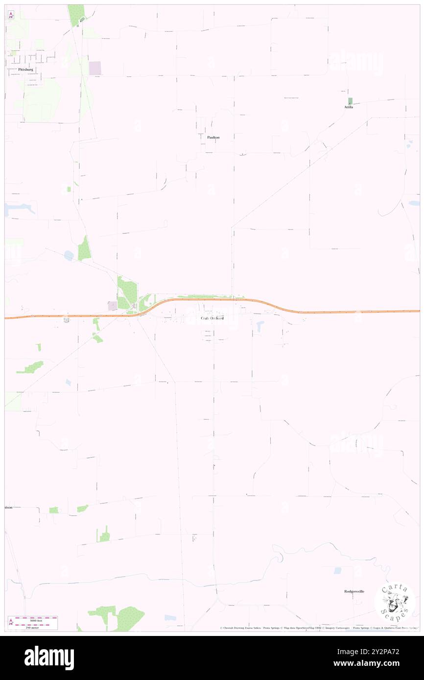 Crab Orchard, Williamson County, Stati Uniti, Illinois, N 37 43' 45'', S 88 48' 15'', MAP, Cartascapes Map pubblicata nel 2024. Esplora Cartascapes, una mappa che rivela i diversi paesaggi, culture ed ecosistemi della Terra. Viaggia attraverso il tempo e lo spazio, scoprendo l'interconnessione del passato, del presente e del futuro del nostro pianeta. Foto Stock