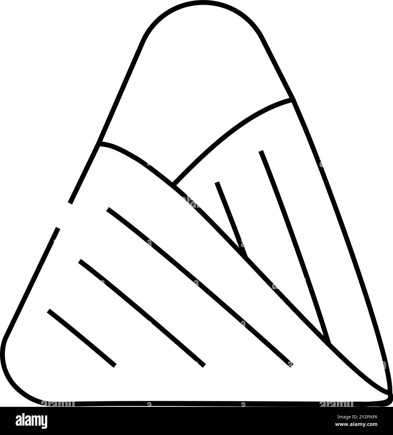 illustrazione vettoriale dell'icona della linea di primo soccorso della bendatura triangolare Illustrazione Vettoriale