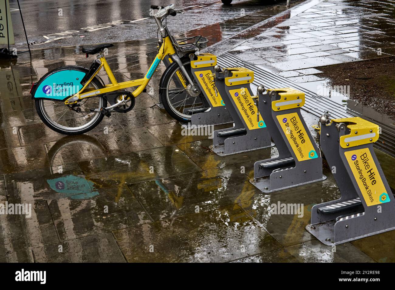 Noleggio bici Starling a Manchester Foto Stock