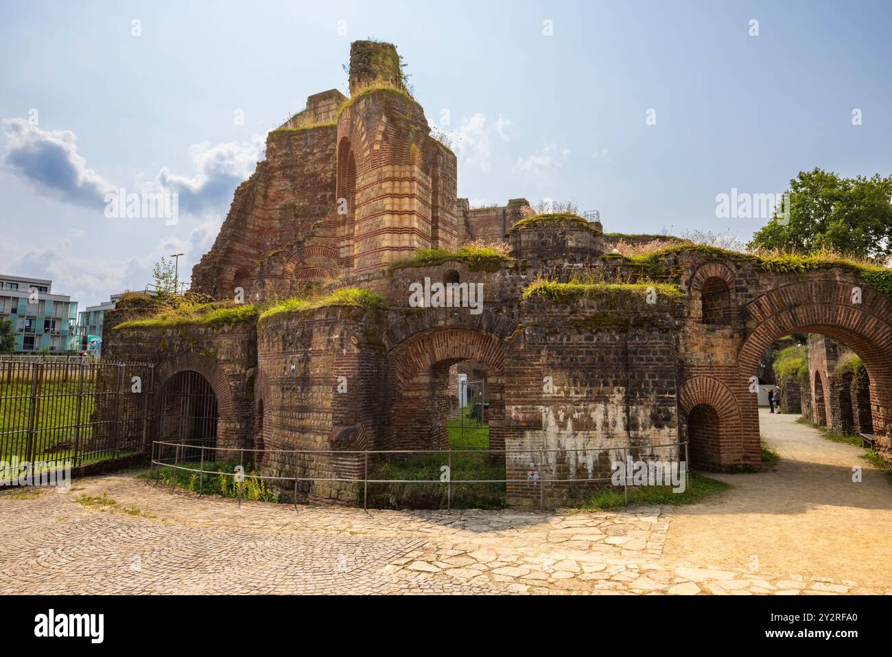 Le rovine delle terme imperiali romane a Treviri, in Germania Foto Stock