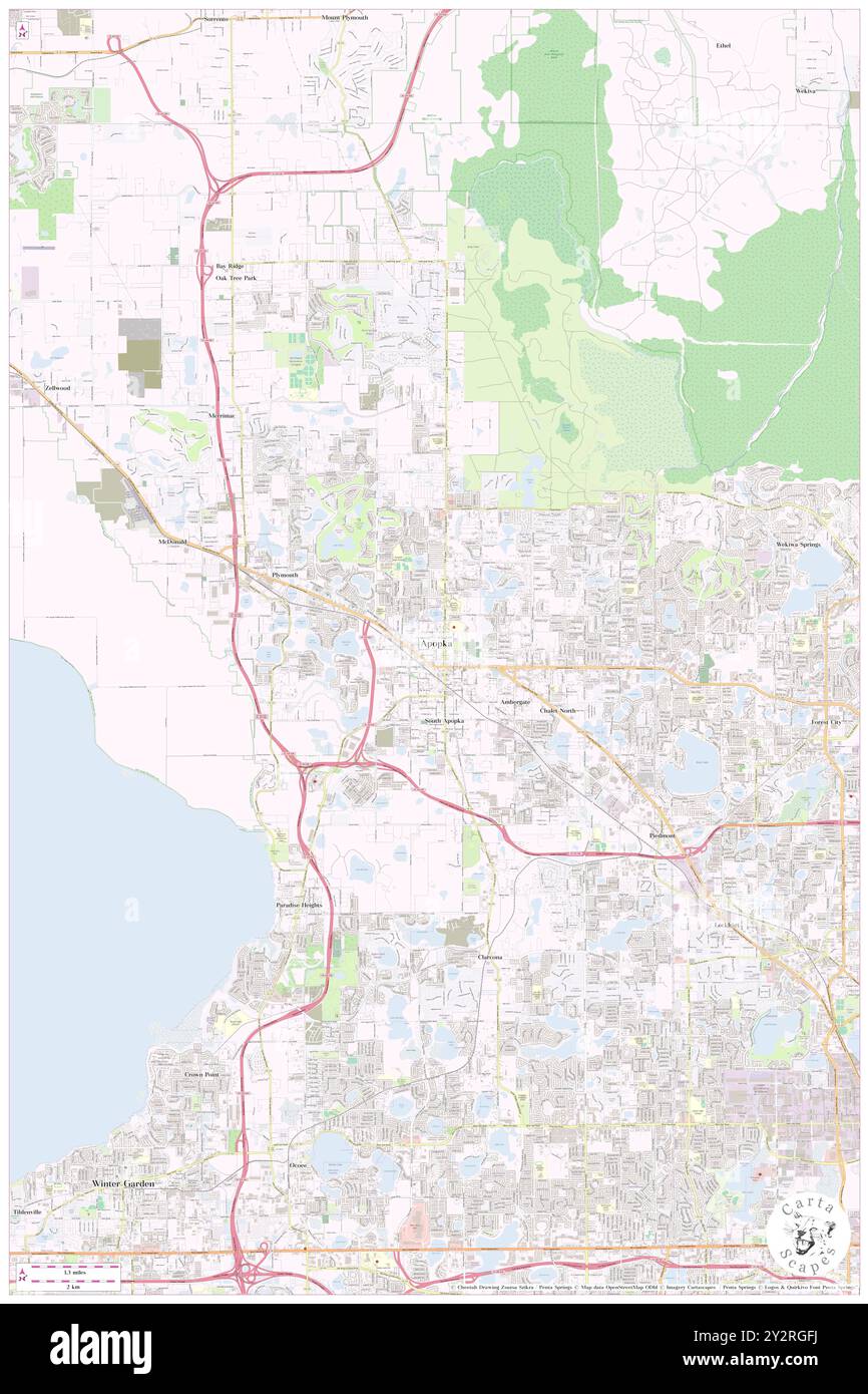 Apopka, Orange County, Stati Uniti, Stati Uniti, Florida, N 28 40' 34'', S 81 30' 42'', MAP, Cartascapes Map pubblicata nel 2024. Esplora Cartascapes, una mappa che rivela i diversi paesaggi, culture ed ecosistemi della Terra. Viaggia attraverso il tempo e lo spazio, scoprendo l'interconnessione del passato, del presente e del futuro del nostro pianeta. Foto Stock