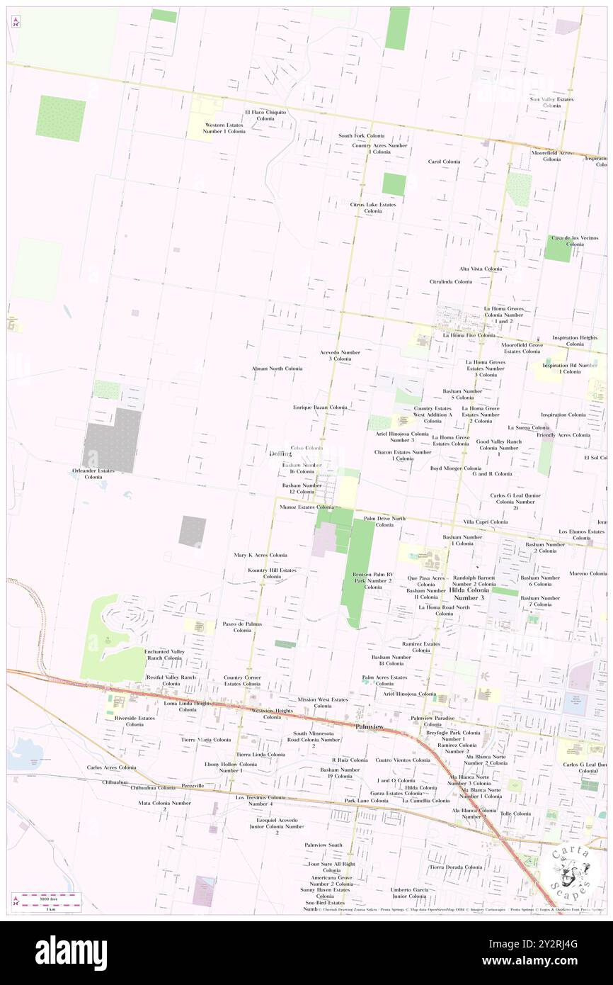 Basham Number 13 Colonia, Hidalgo County, Stati Uniti, Texas, N 26 16' 24''', S 98 22' 53'', MAP, Cartascapes Map pubblicata nel 2024. Esplora Cartascapes, una mappa che rivela i diversi paesaggi, culture ed ecosistemi della Terra. Viaggia attraverso il tempo e lo spazio, scoprendo l'interconnessione del passato, del presente e del futuro del nostro pianeta. Foto Stock