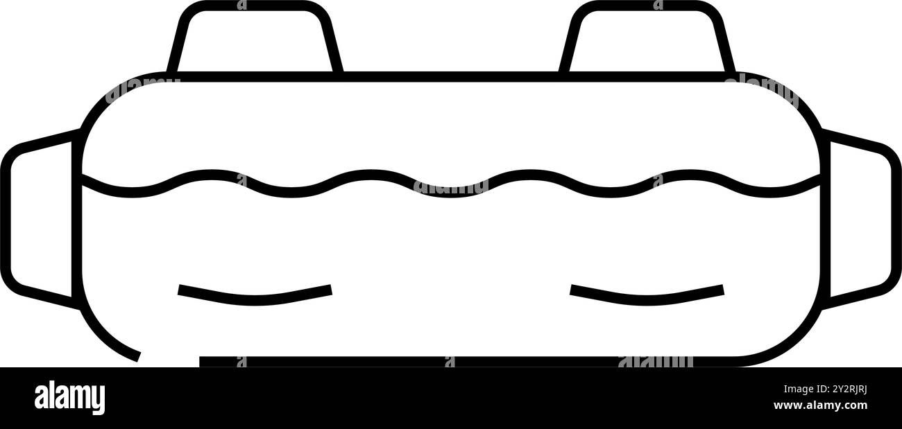 aqua bag palestra attrezzature linea icona illustrazione vettoriale Illustrazione Vettoriale