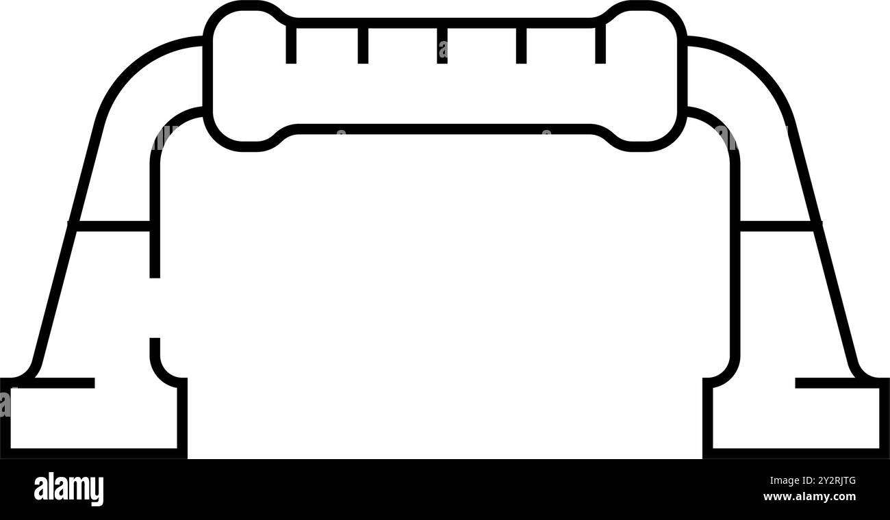 illustrazione vettoriale delle icone delle attrezzature per la palestra push-up Illustrazione Vettoriale