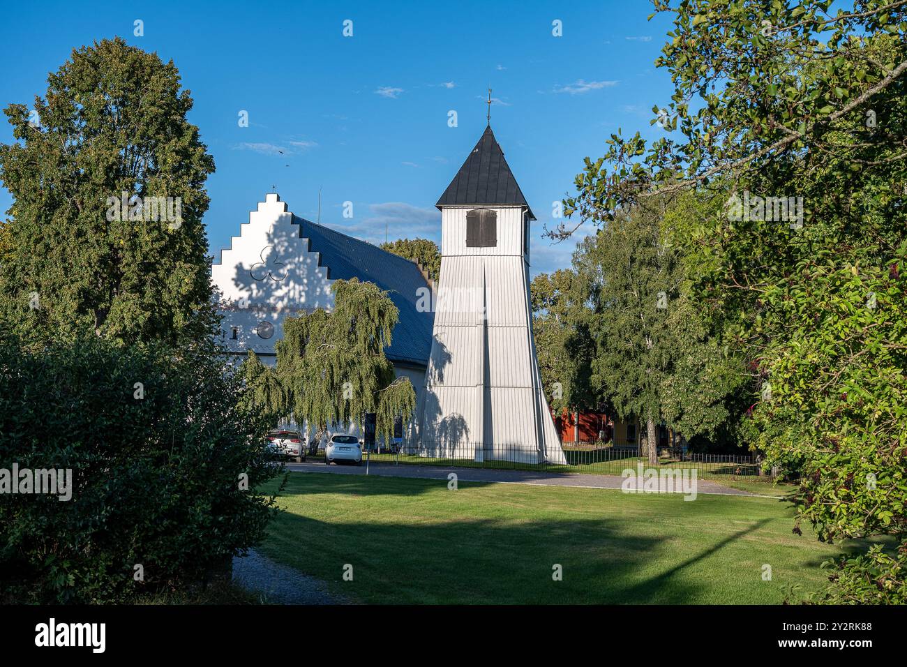 Idilliaca cittadina di Söderöoping durante l'estate. Söderköping è una storica città medievale e una popolare destinazione di viaggio in Svezia. Foto Stock