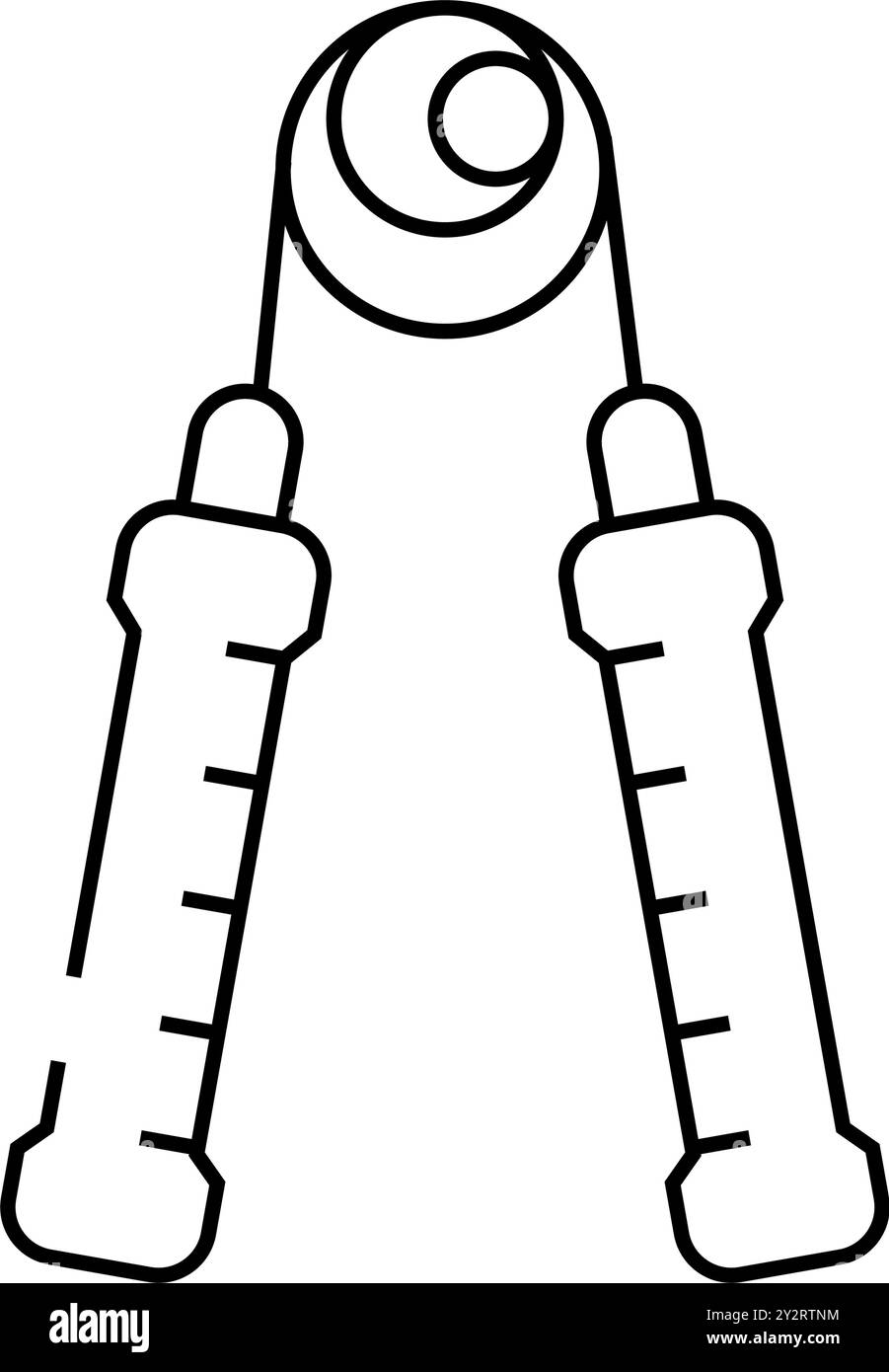 saltando corda gym linea attrezzi icona illustrazione vettoriale Illustrazione Vettoriale