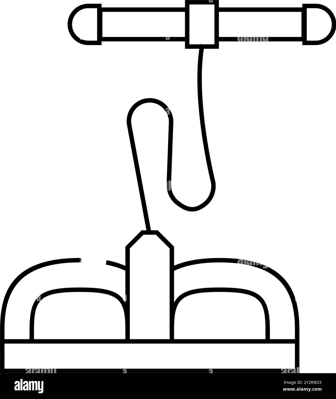 figura vettoriale dell'icona della linea dell'attrezzatura ginnastica per l'allenamento del corpo Illustrazione Vettoriale