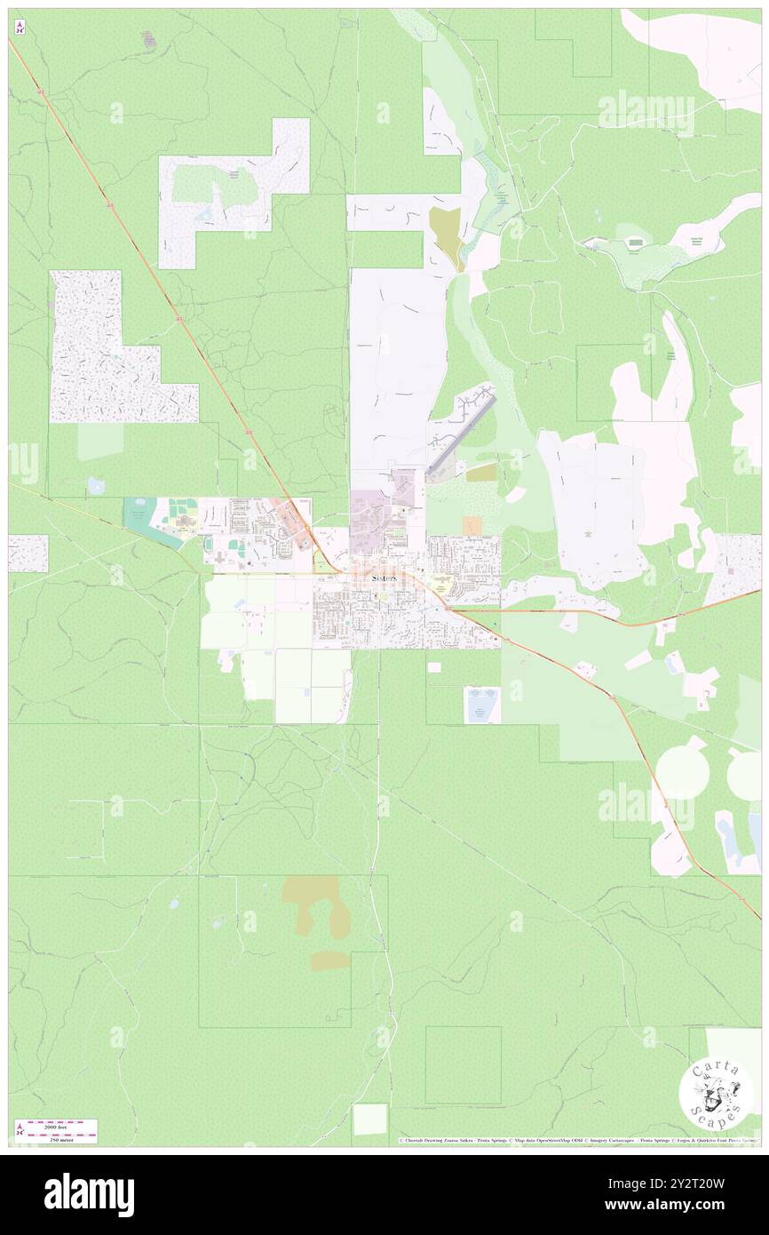 Sisters, Deschutes County, Stati Uniti, Oregon, N 44 17' 27'', S 121 32' 57'', MAP, Cartascapes Map pubblicata nel 2024. Esplora Cartascapes, una mappa che rivela i diversi paesaggi, culture ed ecosistemi della Terra. Viaggia attraverso il tempo e lo spazio, scoprendo l'interconnessione del passato, del presente e del futuro del nostro pianeta. Foto Stock