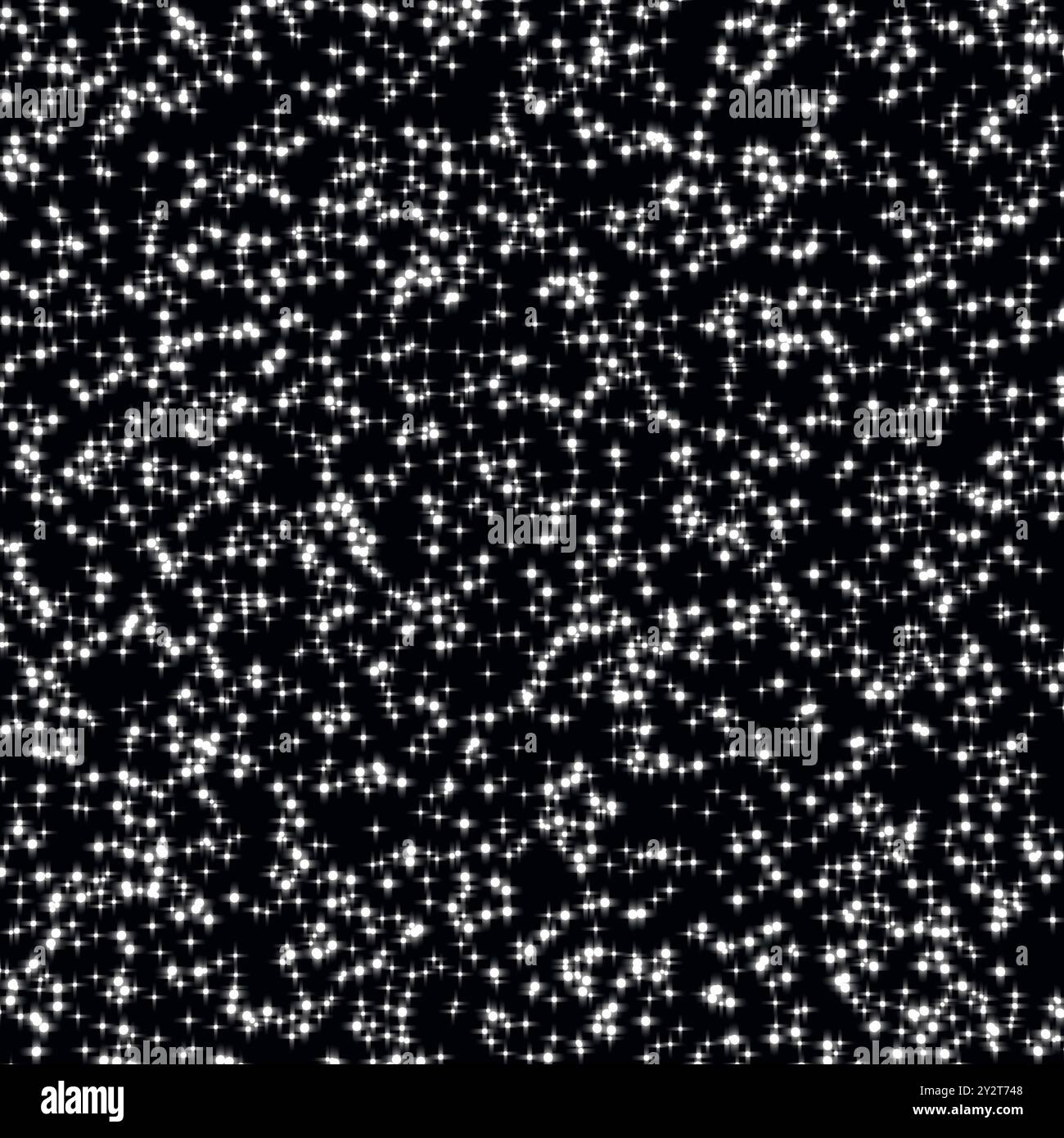 Sfondo astratto con stelle bianche luminose in un cielo notturno. Crea un'atmosfera magica e celeste con questo sfondo stellato. Foto Stock