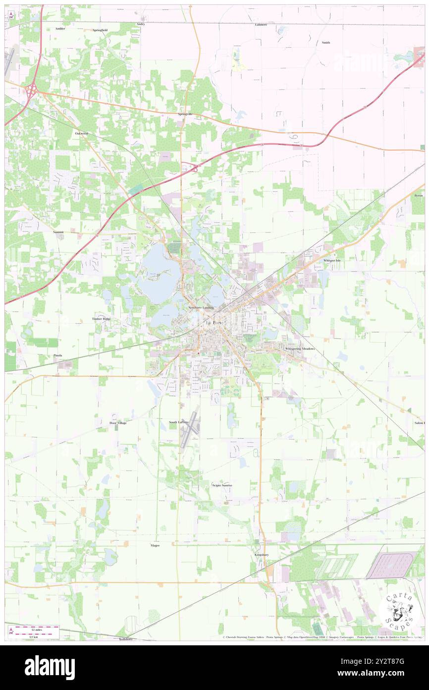 Laporte, LaPorte County, Stati Uniti, Indiana, N 41 36' 38'', S 86 43' 21'', mappa, Cartascapes Map pubblicata nel 2024. Esplora Cartascapes, una mappa che rivela i diversi paesaggi, culture ed ecosistemi della Terra. Viaggia attraverso il tempo e lo spazio, scoprendo l'interconnessione del passato, del presente e del futuro del nostro pianeta. Foto Stock