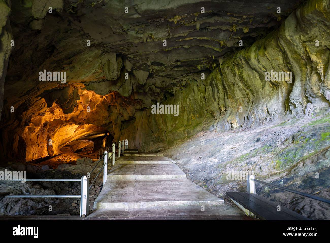 L'interno della Grotta dei venti, il Parco Nazionale di Gunung Mulu, l'isola del Borneo, Malesia Foto Stock