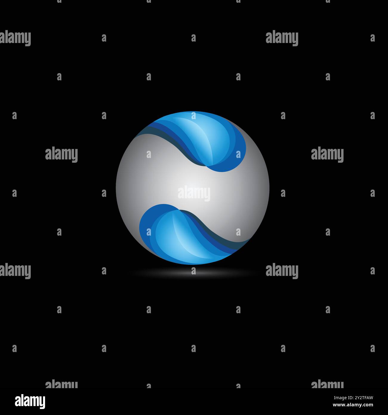 L'idea del logo aziendale Modern Technology Illustrazione Vettoriale