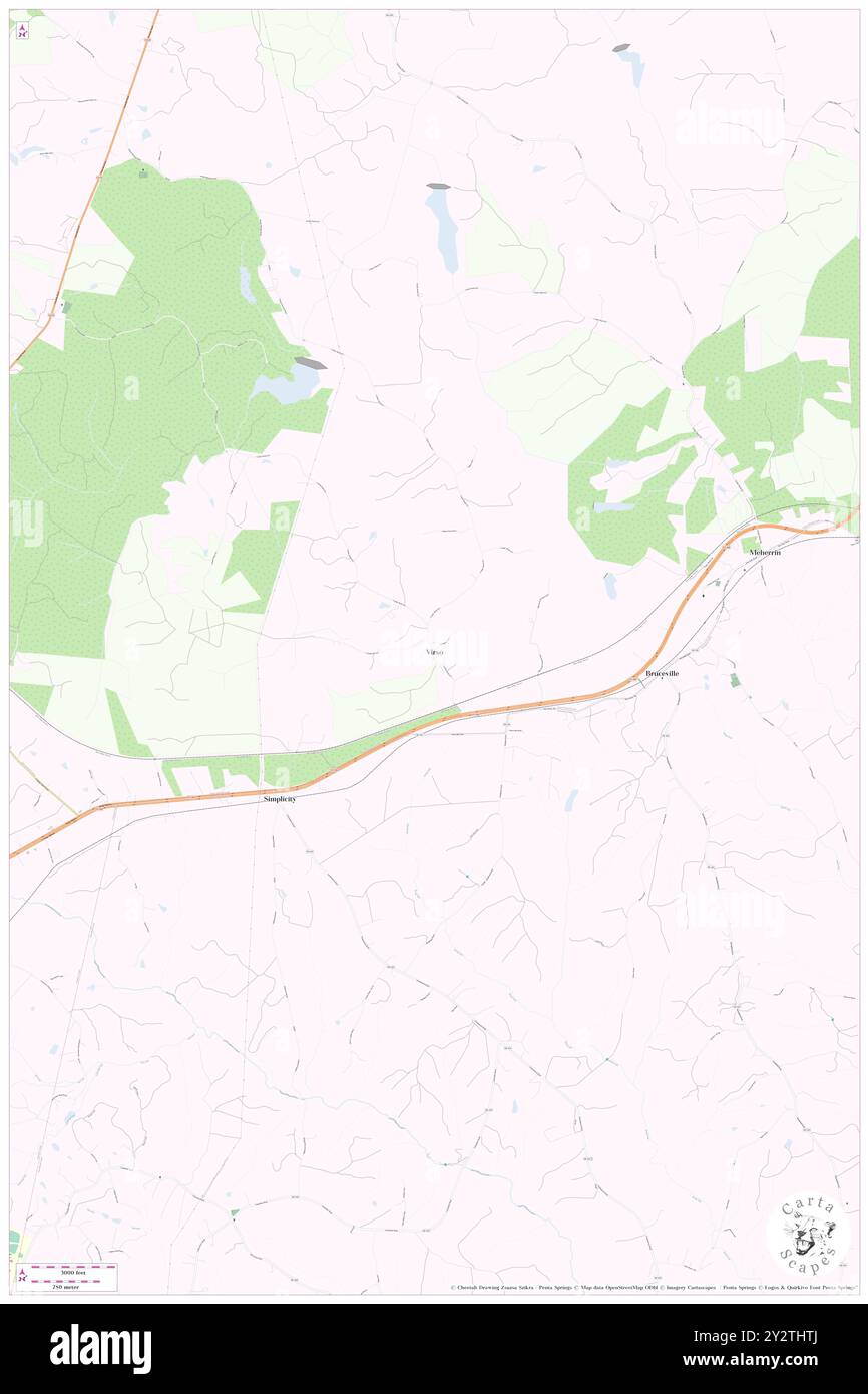 Virus, Prince Edward County, Stati Uniti, Stati Uniti, Virginia, N 37 5' 37'', S 78 24' 20'', MAP, Cartascapes Map pubblicata nel 2024. Esplora Cartascapes, una mappa che rivela i diversi paesaggi, culture ed ecosistemi della Terra. Viaggia attraverso il tempo e lo spazio, scoprendo l'interconnessione del passato, del presente e del futuro del nostro pianeta. Foto Stock