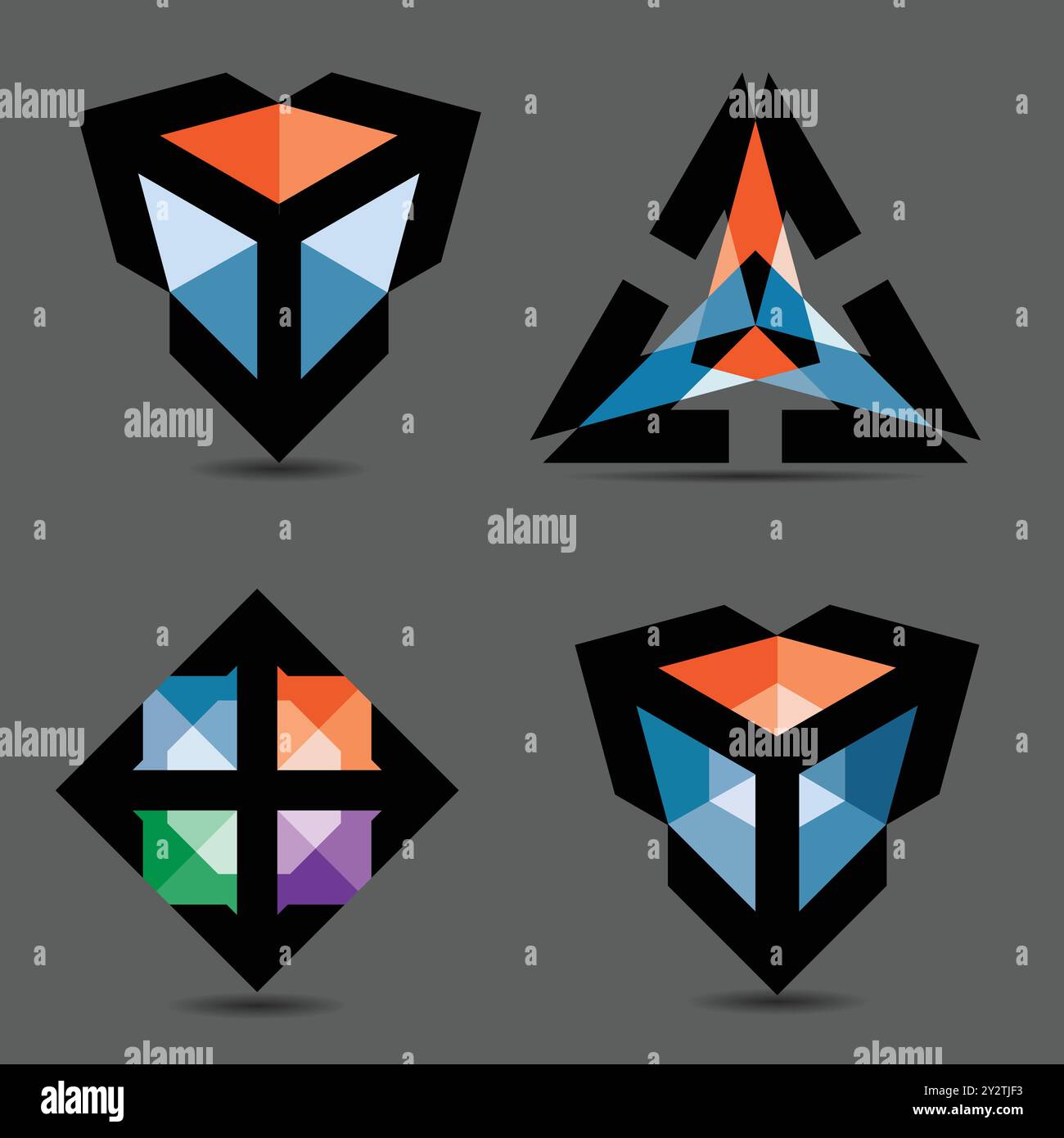L'idea del logo aziendale Modern Technology Illustrazione Vettoriale