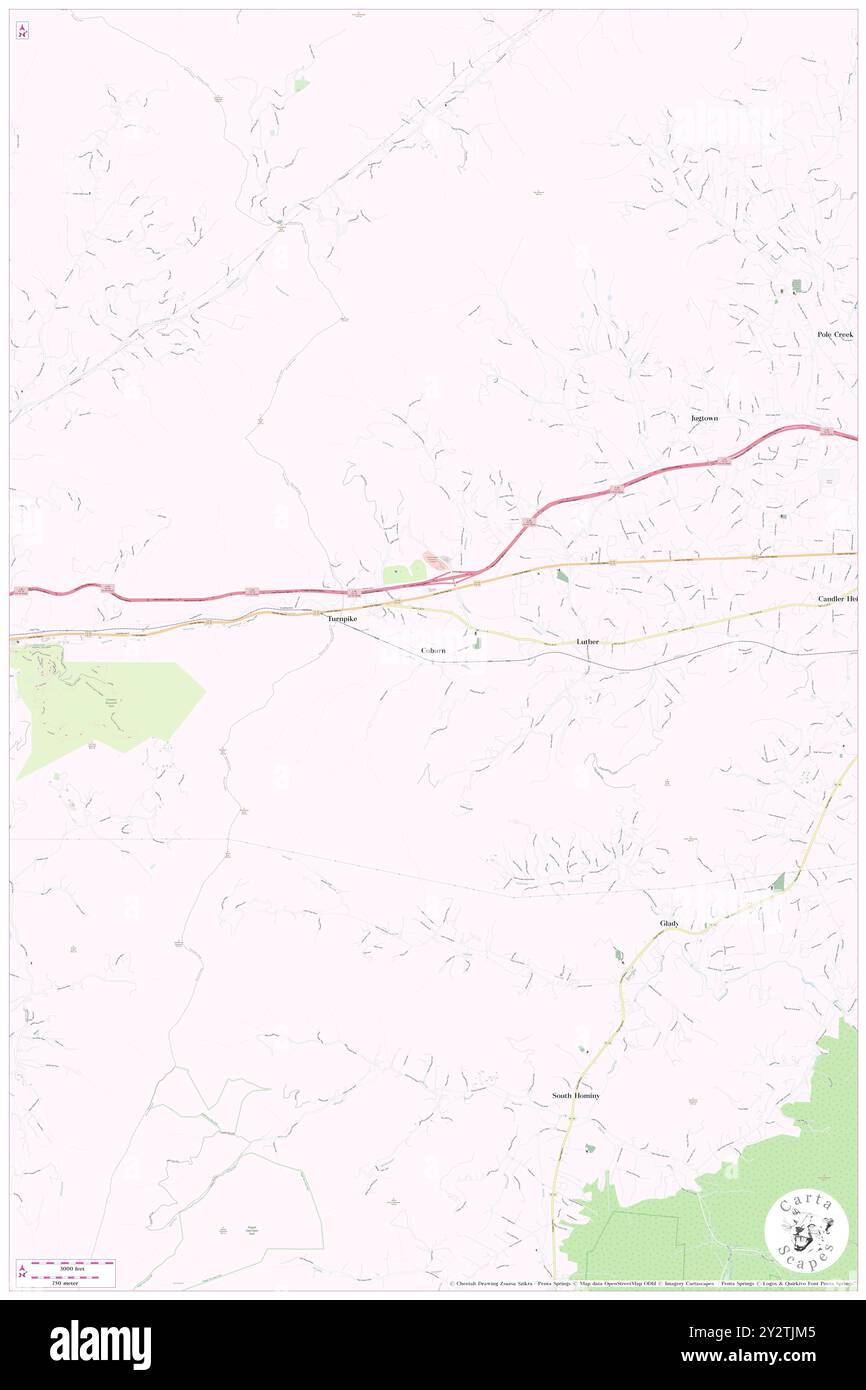 Coburn, Buncombe County, Stati Uniti, Stati Uniti, Carolina del Nord, N 35 32' 6'', S 82 45' 18'', MAP, Cartascapes Map pubblicata nel 2024. Esplora Cartascapes, una mappa che rivela i diversi paesaggi, culture ed ecosistemi della Terra. Viaggia attraverso il tempo e lo spazio, scoprendo l'interconnessione del passato, del presente e del futuro del nostro pianeta. Foto Stock