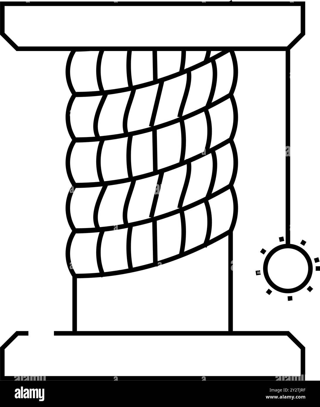 immagine vettoriale dell'icona della linea del supporto del giocattolo per animali domestici cat Illustrazione Vettoriale