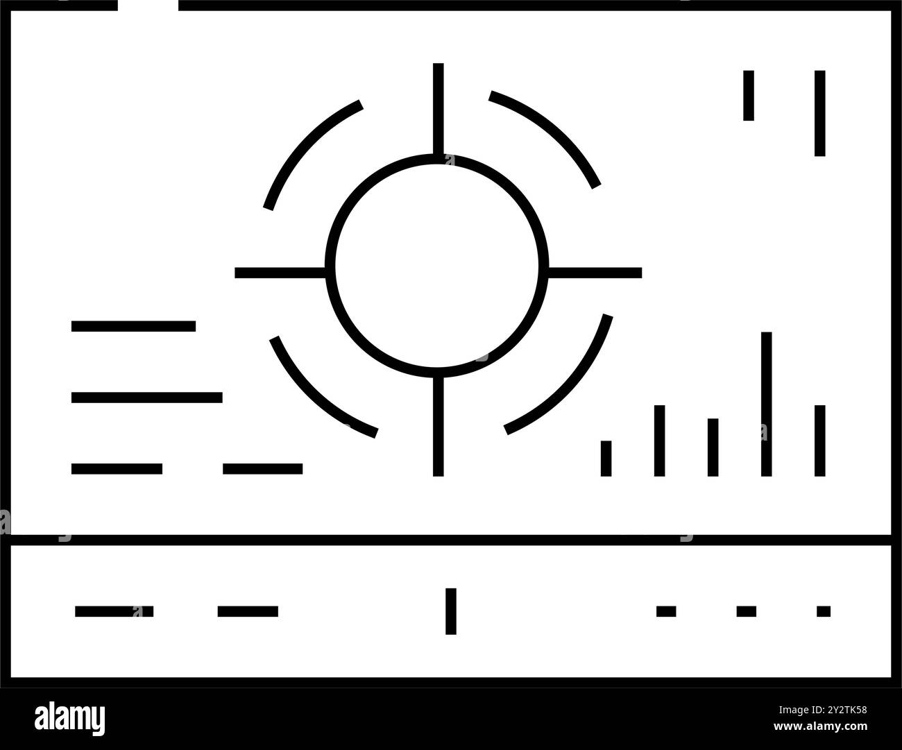 mesh con un'illustrazione vettoriale di icone di una riga dati diversa Illustrazione Vettoriale