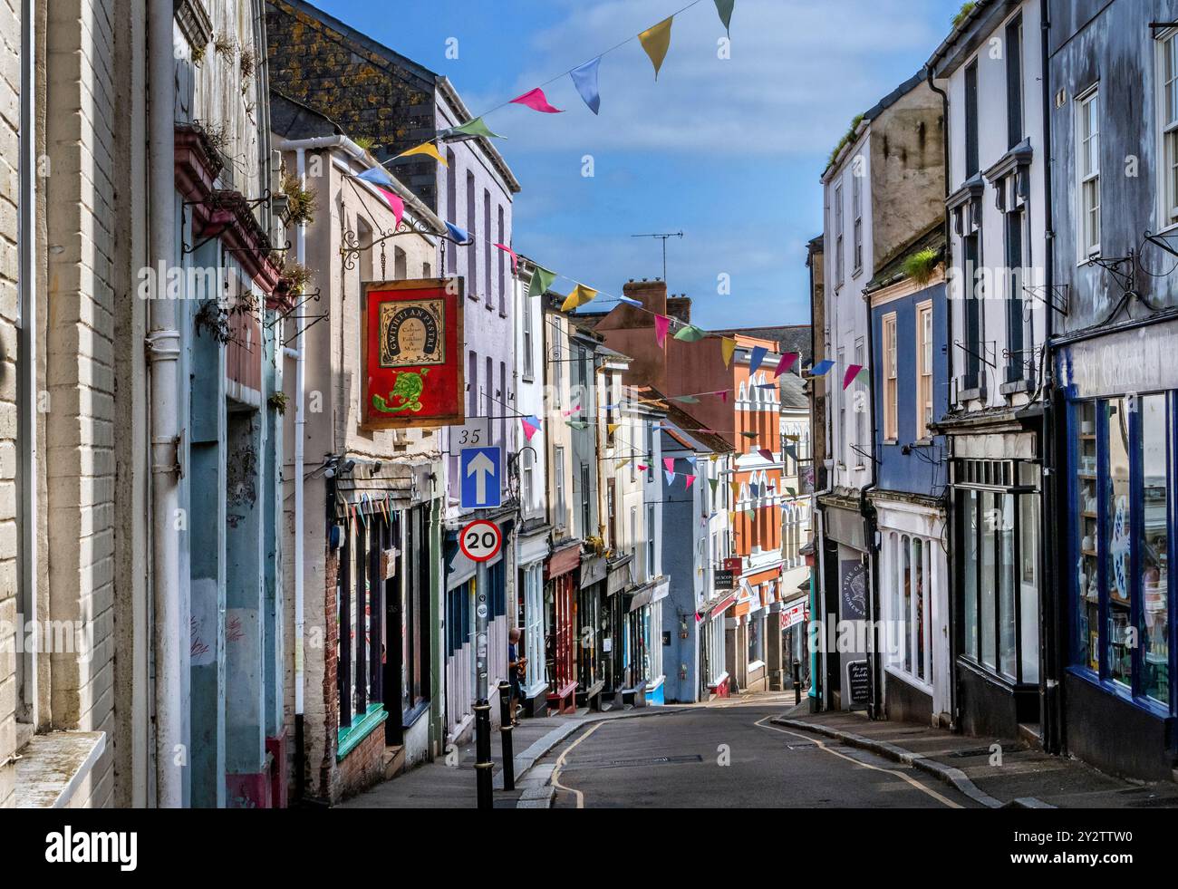 High Street, Falmouth, Cornovaglia, Regno Unito Foto Stock