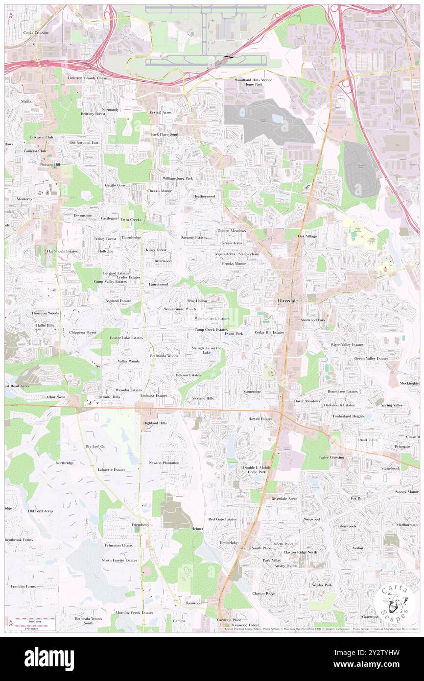 Willow Creek Estates, Clayton County, Stati Uniti, Georgia, N 33 34' 8'', S 84 25' 53''', MAP, Cartascapes Map pubblicata nel 2024. Esplora Cartascapes, una mappa che rivela i diversi paesaggi, culture ed ecosistemi della Terra. Viaggia attraverso il tempo e lo spazio, scoprendo l'interconnessione del passato, del presente e del futuro del nostro pianeta. Foto Stock