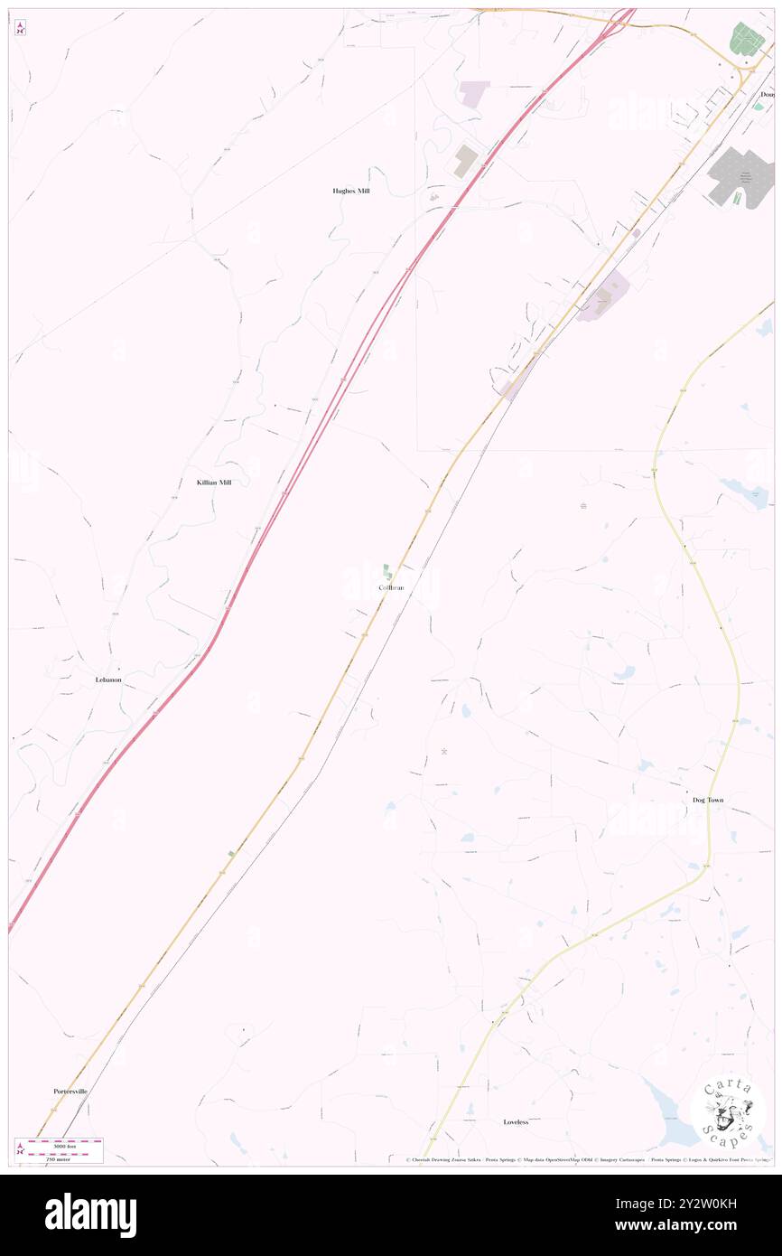 Collbran, Contea di DeKalb, Stati Uniti, Alabama, N 34 22' 33'', S 85 46' 42'', MAP, Cartascapes Map pubblicata nel 2024. Esplora Cartascapes, una mappa che rivela i diversi paesaggi, culture ed ecosistemi della Terra. Viaggia attraverso il tempo e lo spazio, scoprendo l'interconnessione del passato, del presente e del futuro del nostro pianeta. Foto Stock