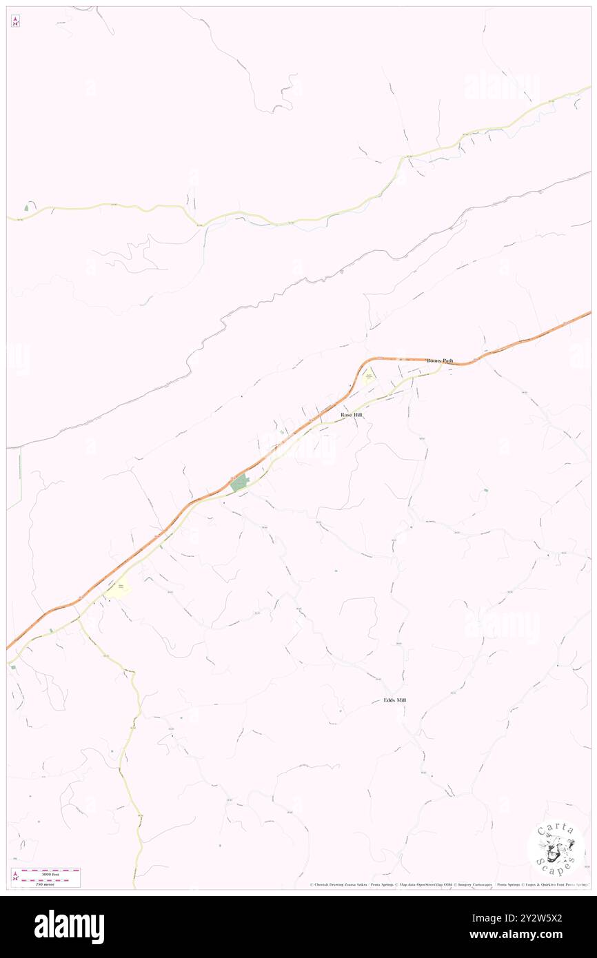 Rose Hill, Union County, Stati Uniti, Stati Uniti, Tennessee, N 36 18' 24''', S 83 45' 36'', MAP, Cartascapes Map pubblicata nel 2024. Esplora Cartascapes, una mappa che rivela i diversi paesaggi, culture ed ecosistemi della Terra. Viaggia attraverso il tempo e lo spazio, scoprendo l'interconnessione del passato, del presente e del futuro del nostro pianeta. Foto Stock