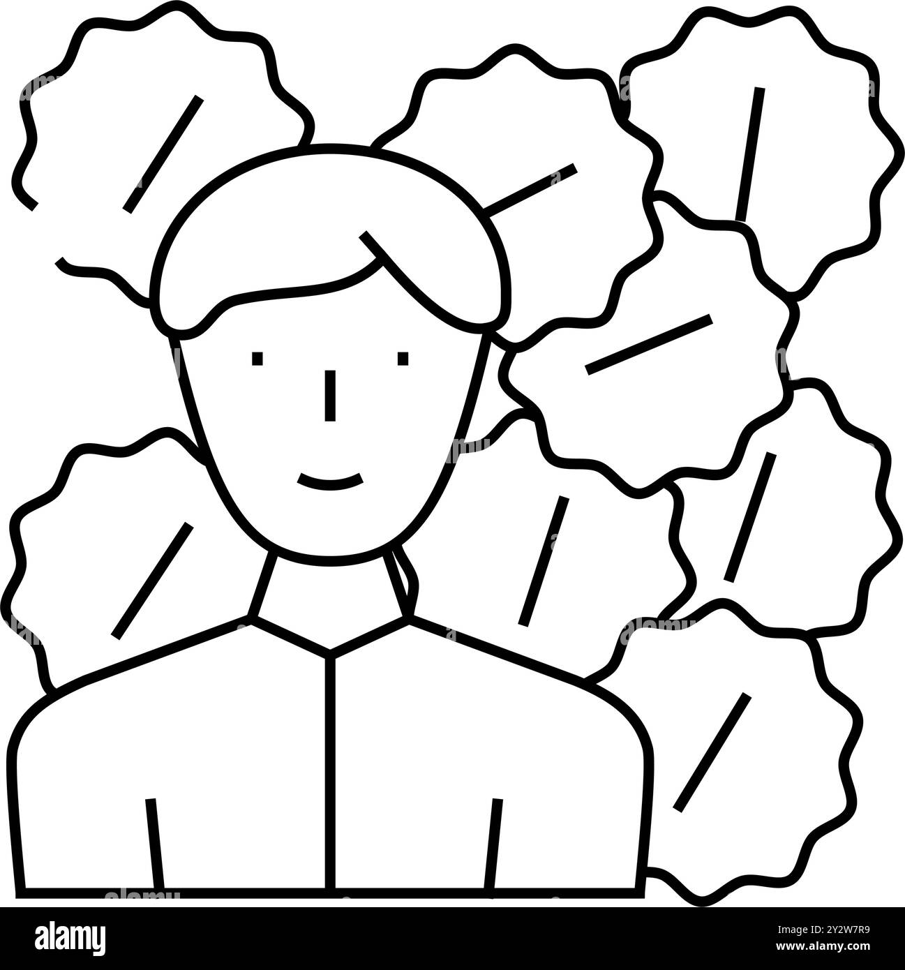 sconti di illustrazione vettoriale icona linea di vendita Illustrazione Vettoriale