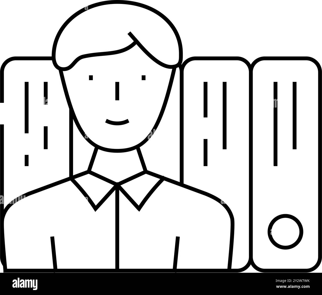 documentazione dell'illustrazione vettoriale dell'icona della linea di vendita Illustrazione Vettoriale