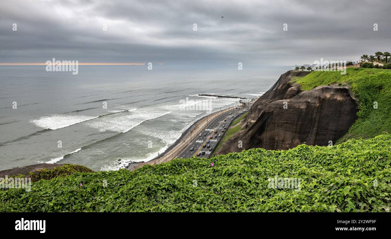 Costa del Pacifico nella capitale peruviana Lima Foto Stock