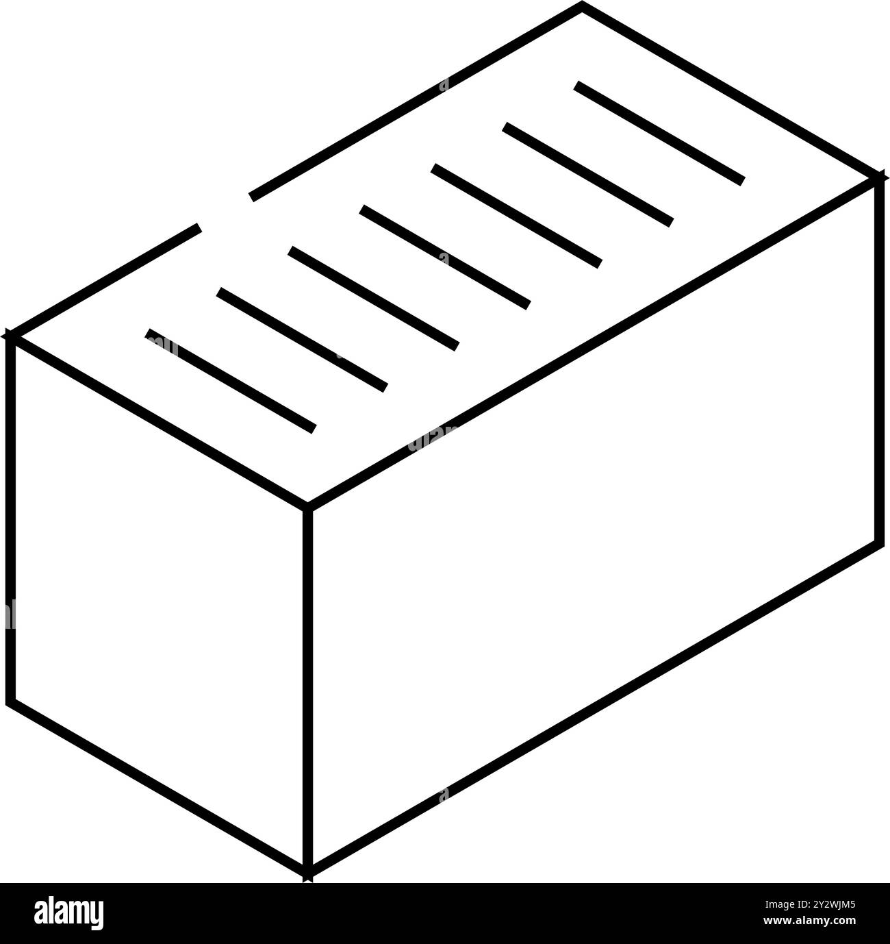 immagine vettoriale con icona a doppia linea di mattoni Illustrazione Vettoriale immagine vettoriale con icona a doppia linea di mattoni Illustrazione Vettoriale