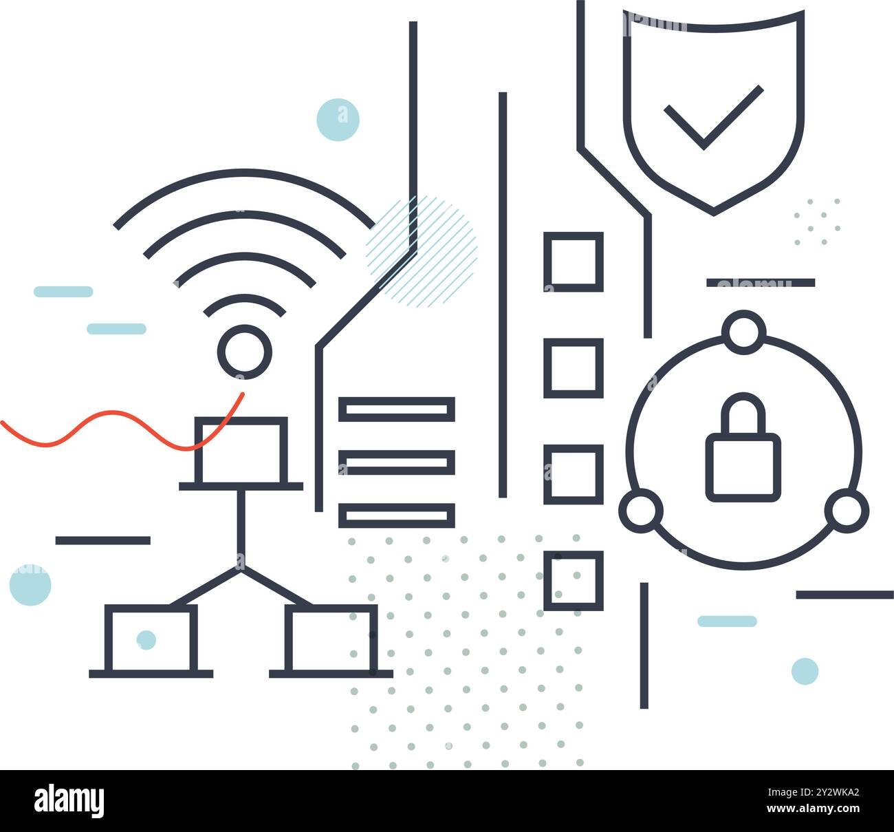 Protezione e sicurezza dell'azienda - illustrazione delle scorte come file EPS 10 Illustrazione Vettoriale