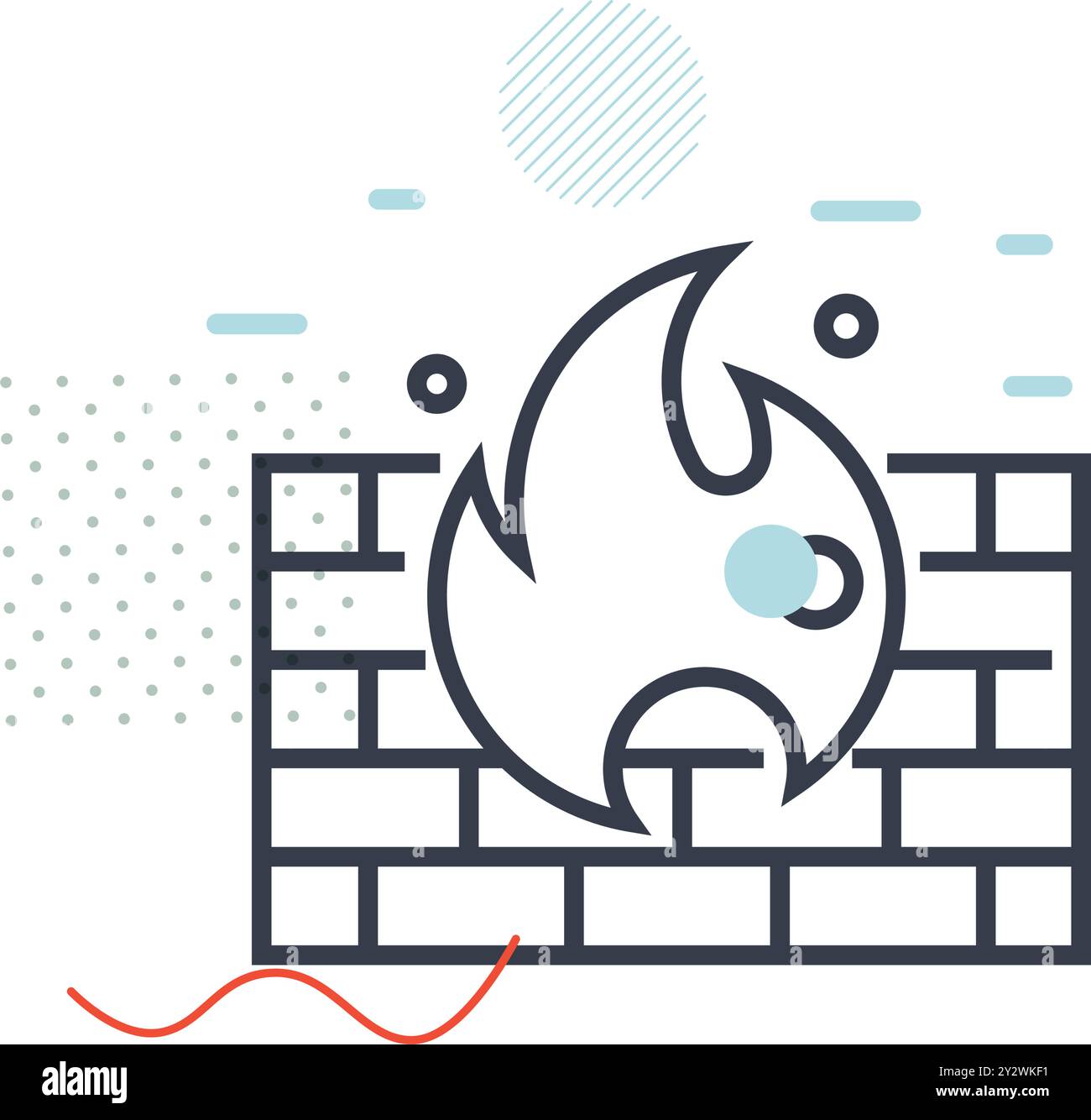 Protezione sicura - icona firewall - illustrazione di scorta come file EPS 10 Illustrazione Vettoriale